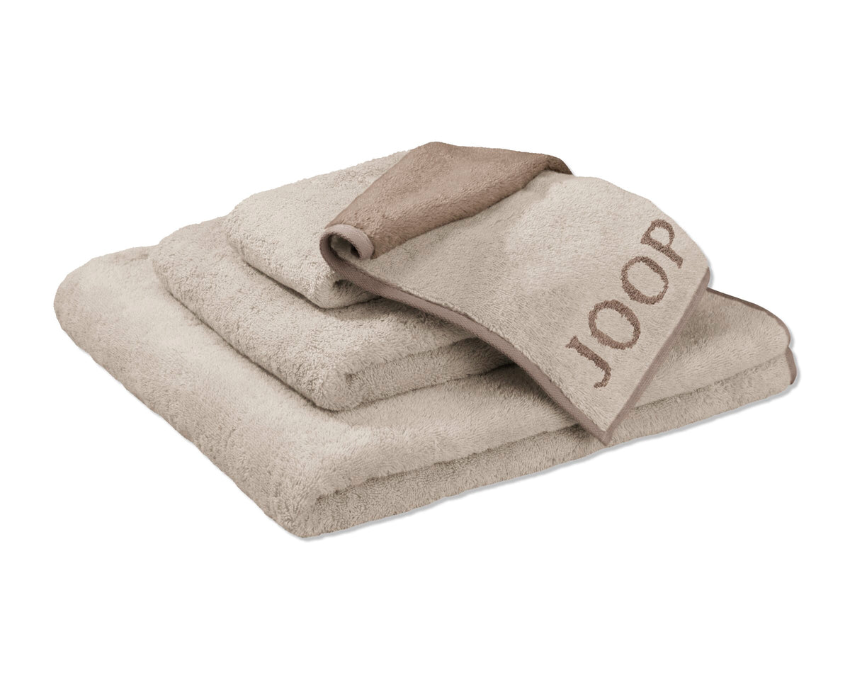 JOOP! CONTOUR DOUBLEFACE Gästetuch-Set 30x50 cm, Creme