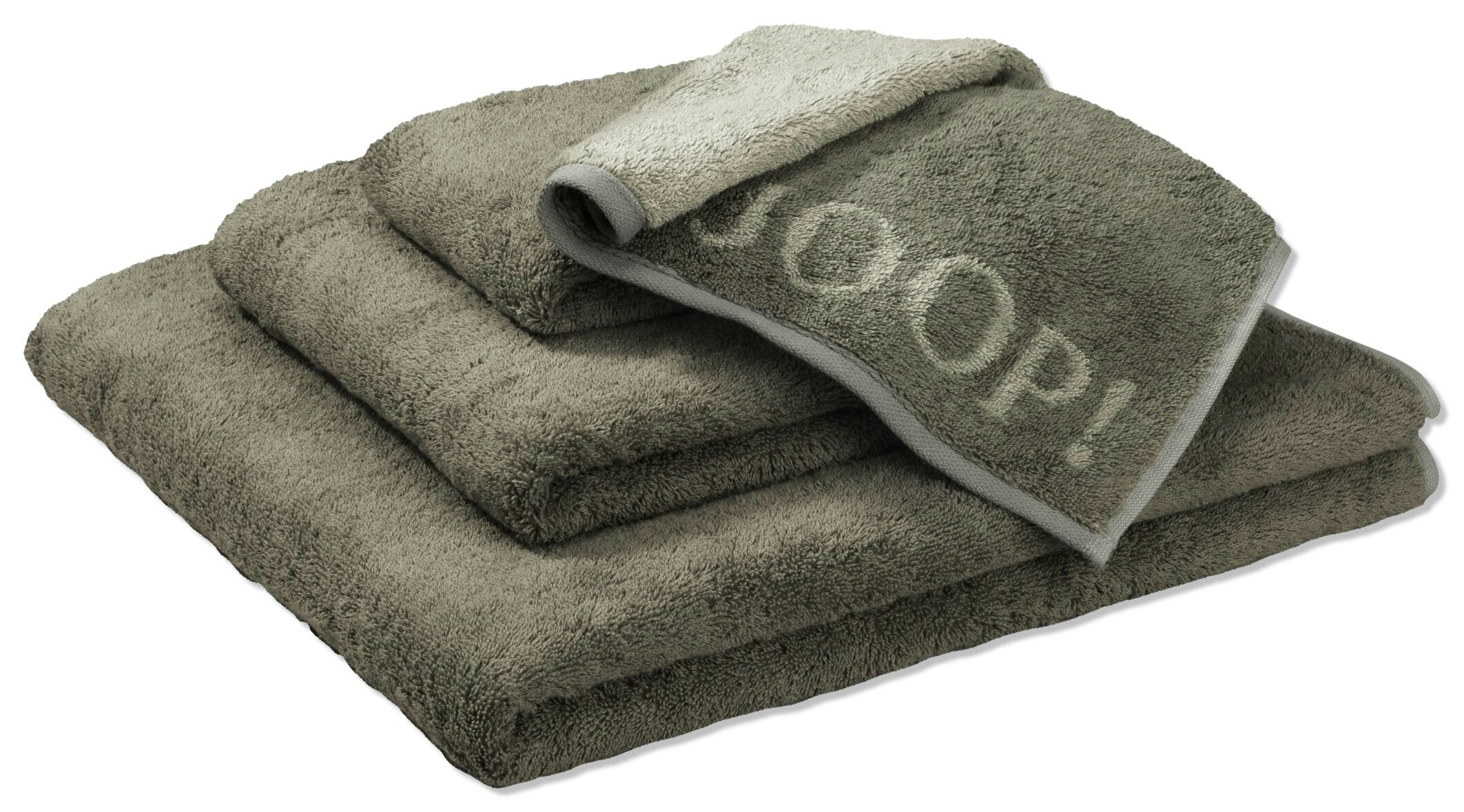 JOOP! CONTOUR DOUBLEFACE Handtuch-Set 50x100 cm, Oliv