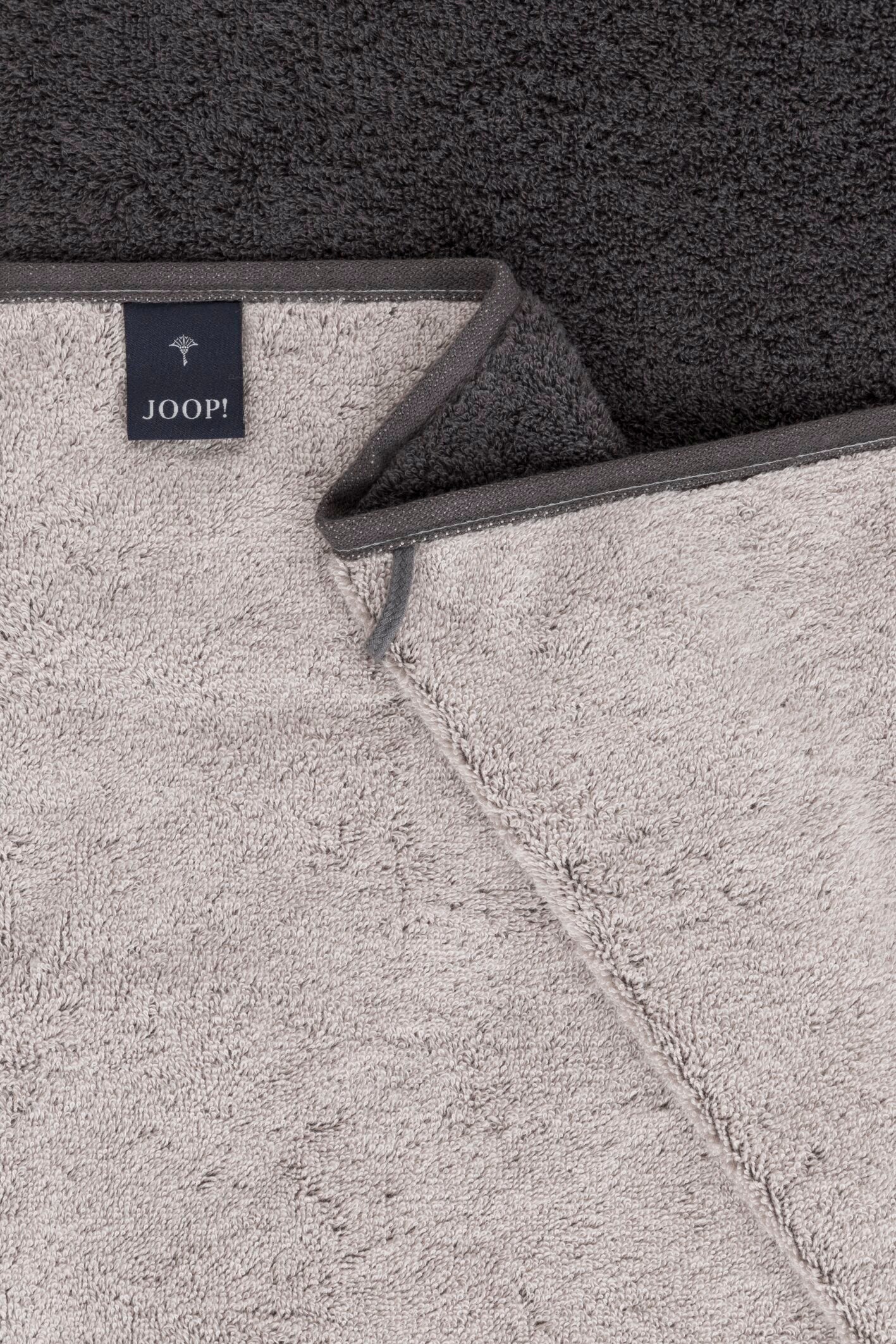 JOOP! DIVIDED DOUBLEFACE Gästetuch-Set 30x50 cm, Stein