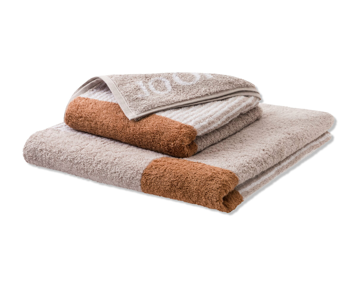 JOOP! DIVIDED SQUARES Handtuch-Set 50x100 cm, Natur