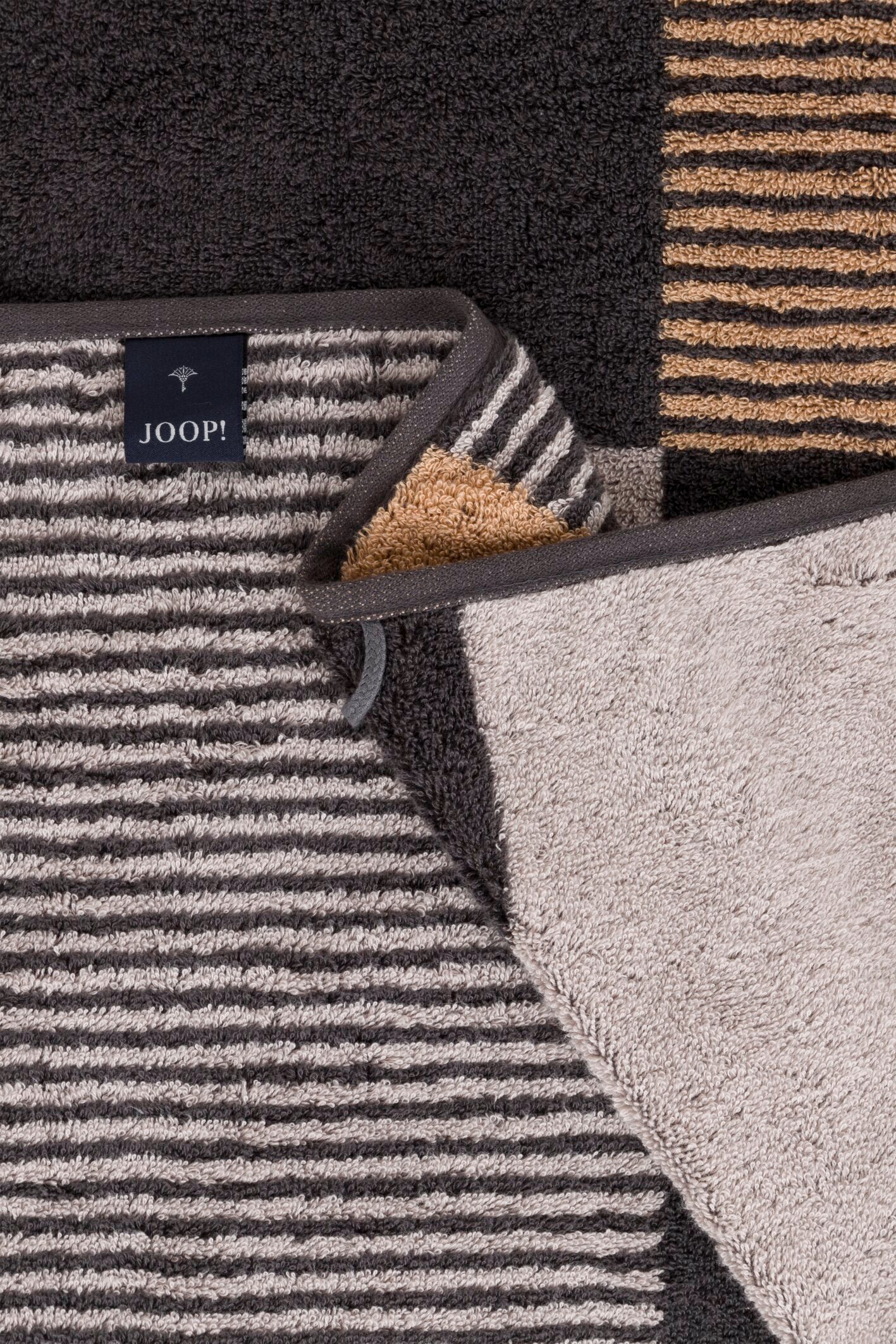 JOOP! DIVIDED SQUARES Handtuch-Set 50x100 cm, Stein