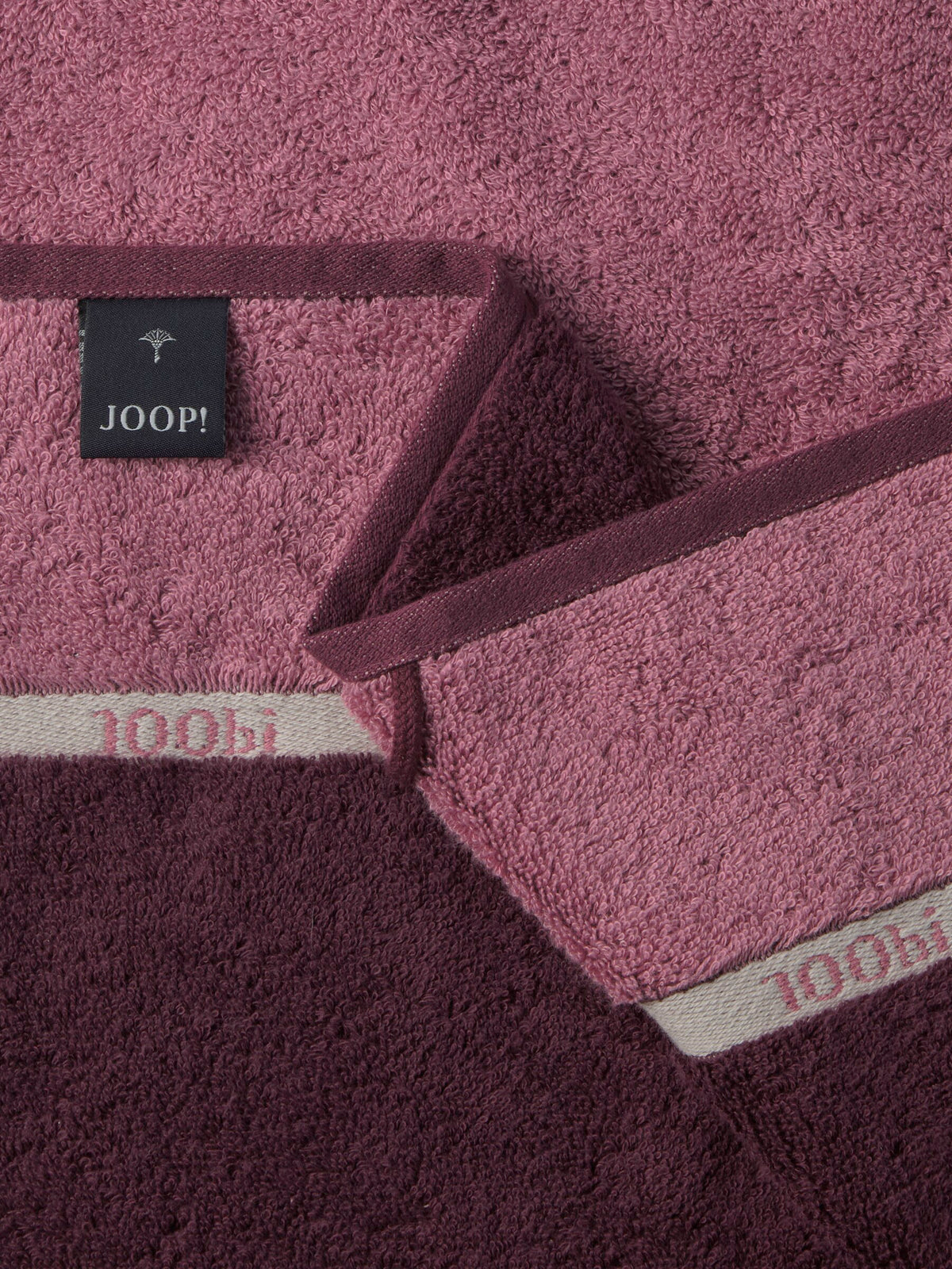 JOOP! LINES LOGOGRAM Gästetuch-Set 30x50 cm, Rose