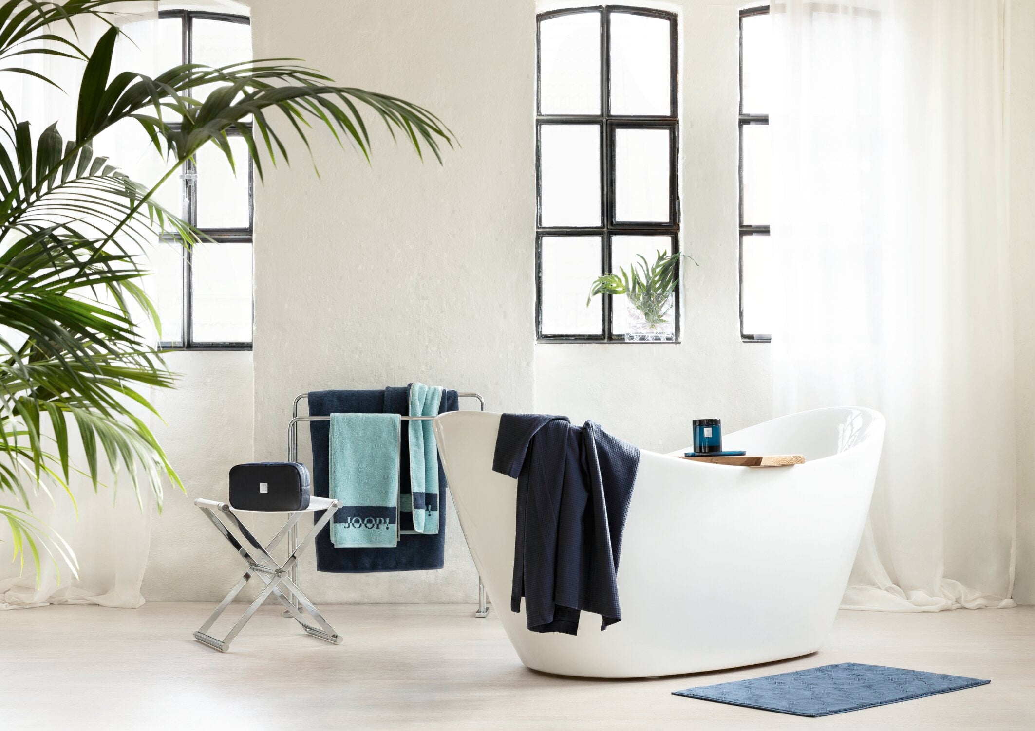 JOOP! SHADES STRIPE Seifentuch 3er-Set 30x30 cm, Aqua