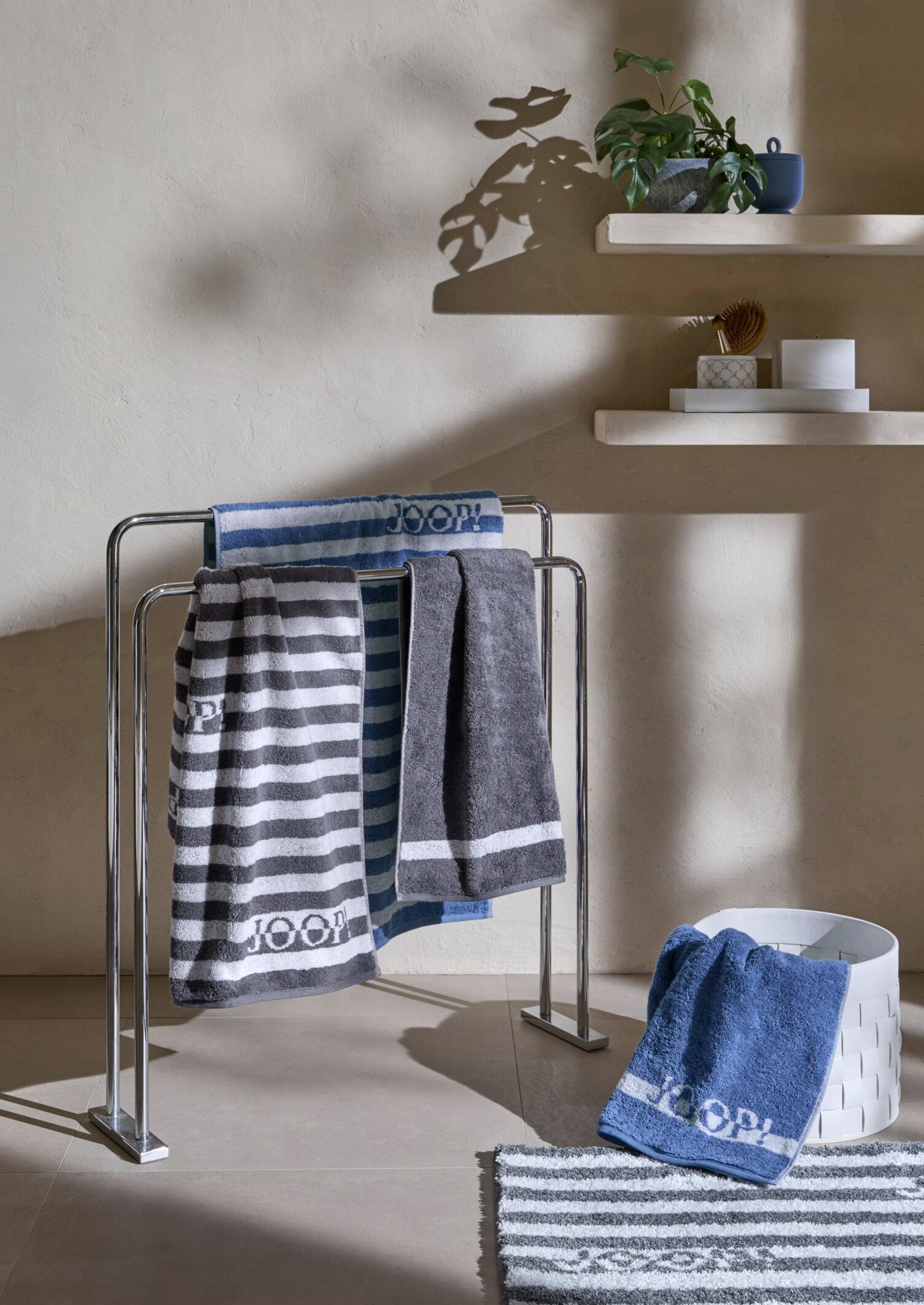 JOOP! SPLIT STRIPES Handtuch-Set 50x100 cm, Stein