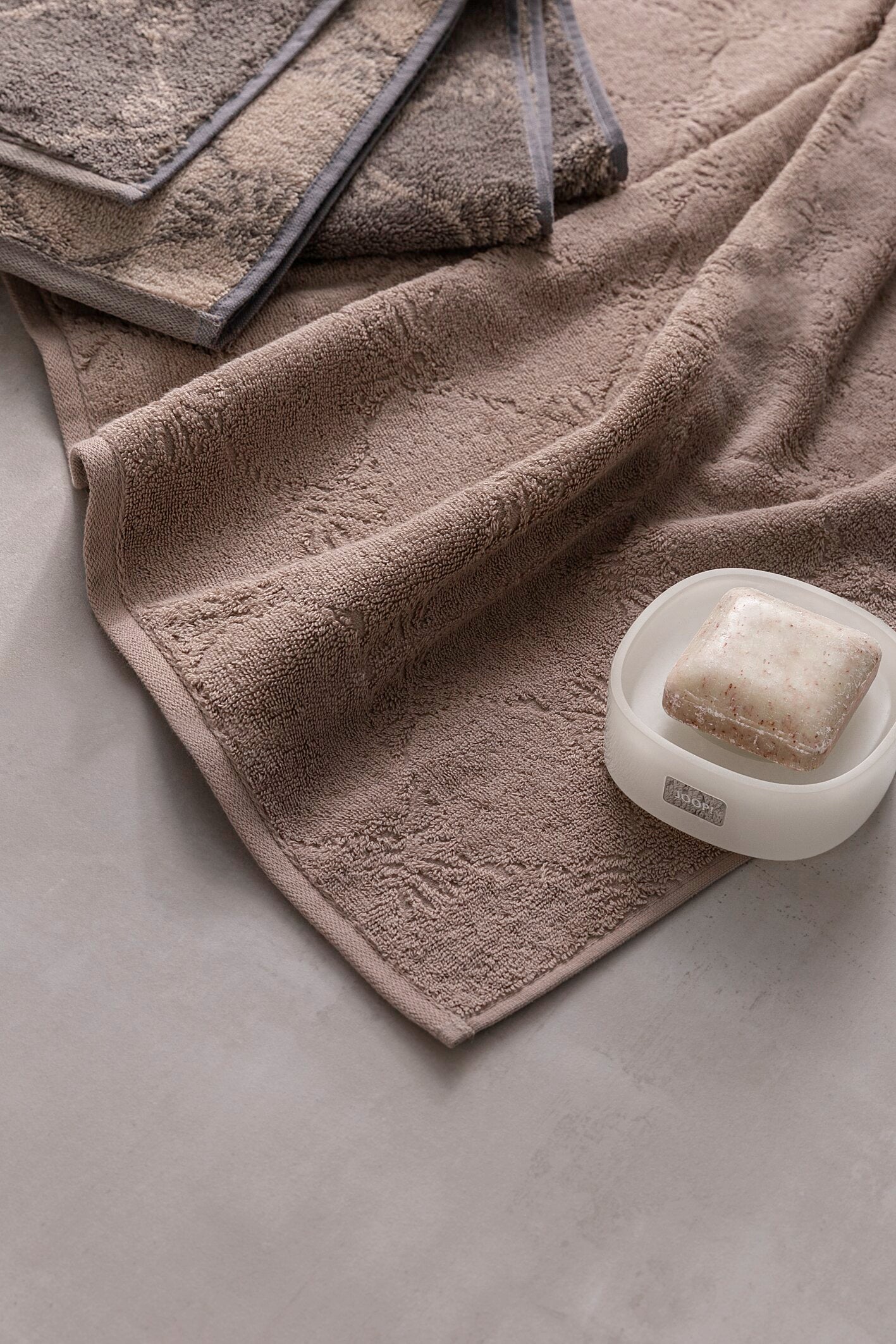 JOOP! UNI CORNFLOWER Handtuch 2er-Set 50x100 cm, Sand