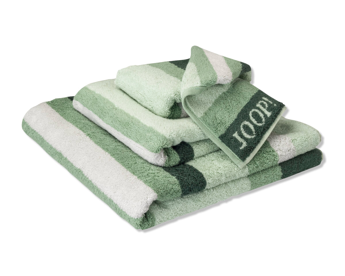 JOOP! VIBE STRIPES Seifentuch 3er-Set 30x30 cm, Salbei