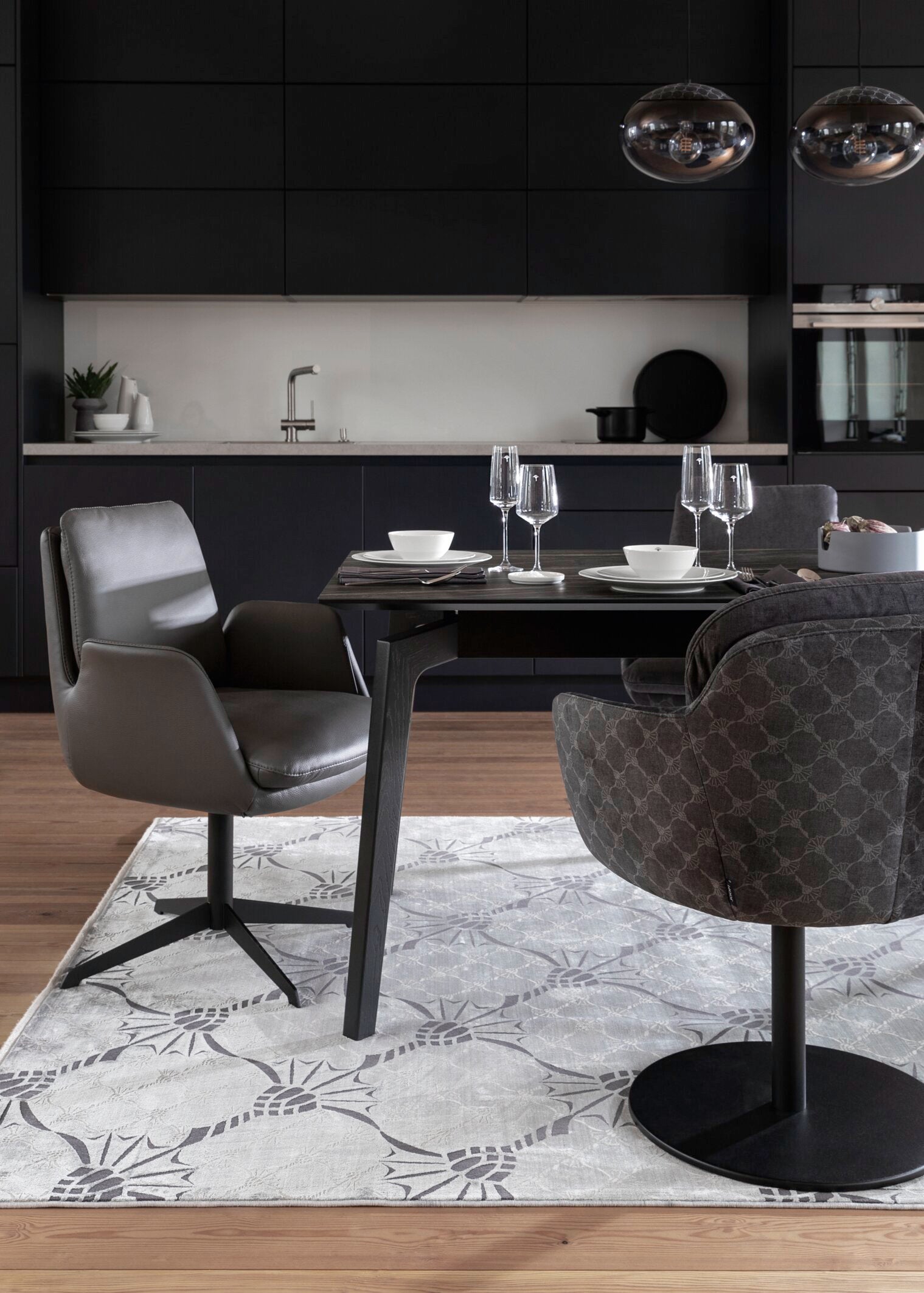 JOOP! CORNFLOWER DOUBLE Teppich 140x200cm, Silber