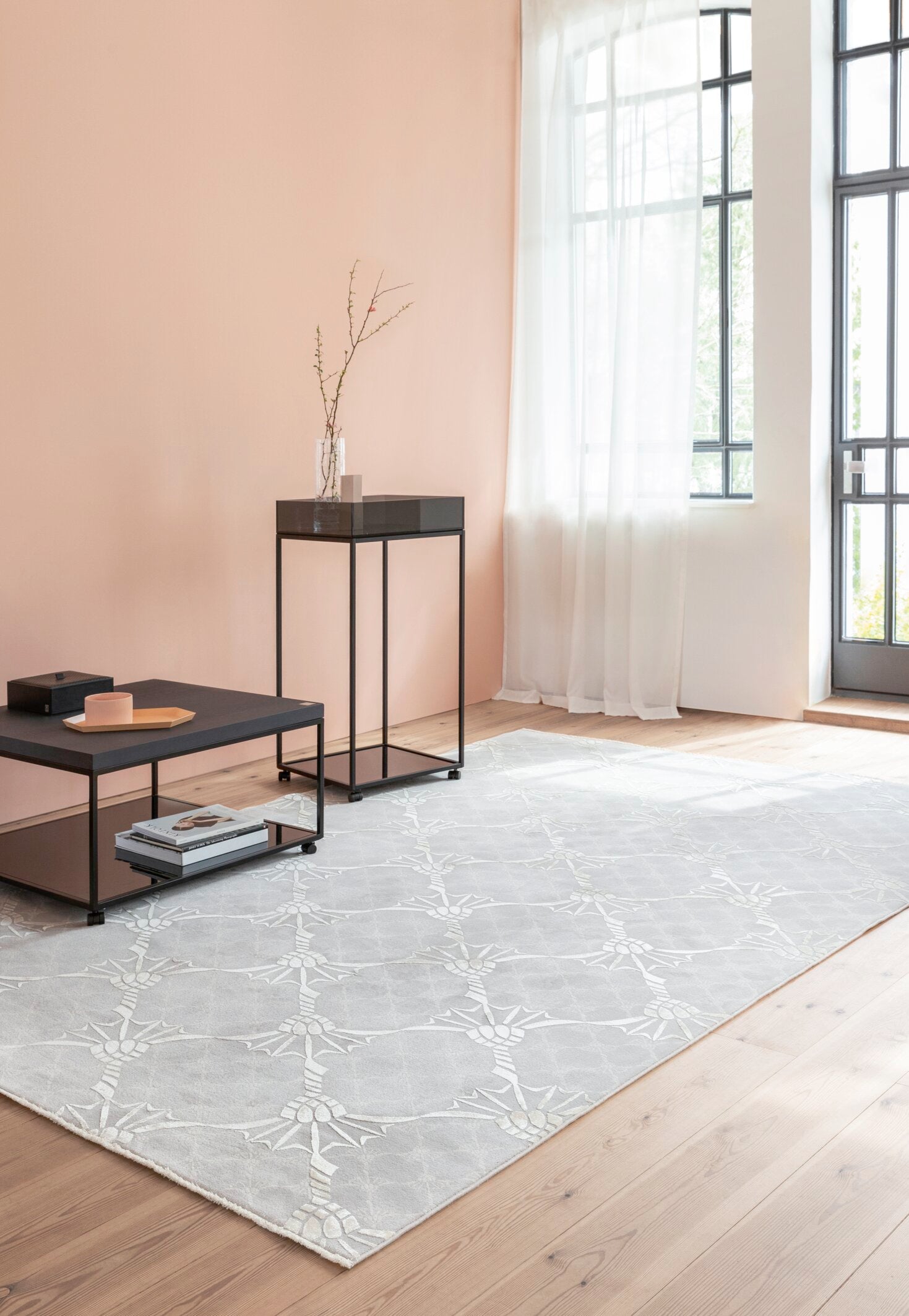 JOOP! CORNFLOWER DOUBLE Teppich 170x240cm, Hellgrau