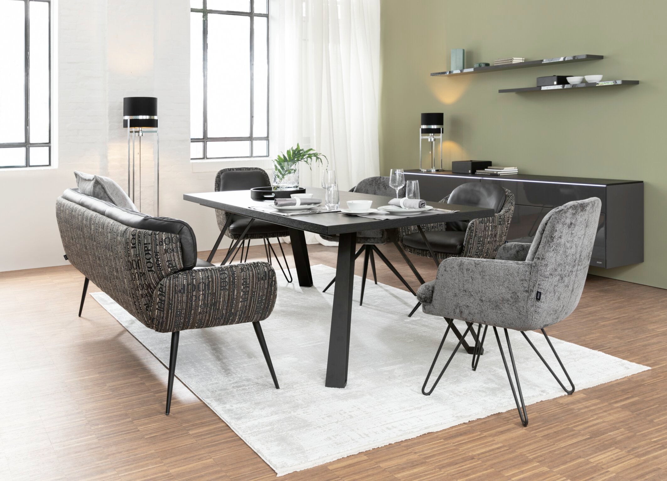 JOOP! LINES Teppich 170x240cm, Silber