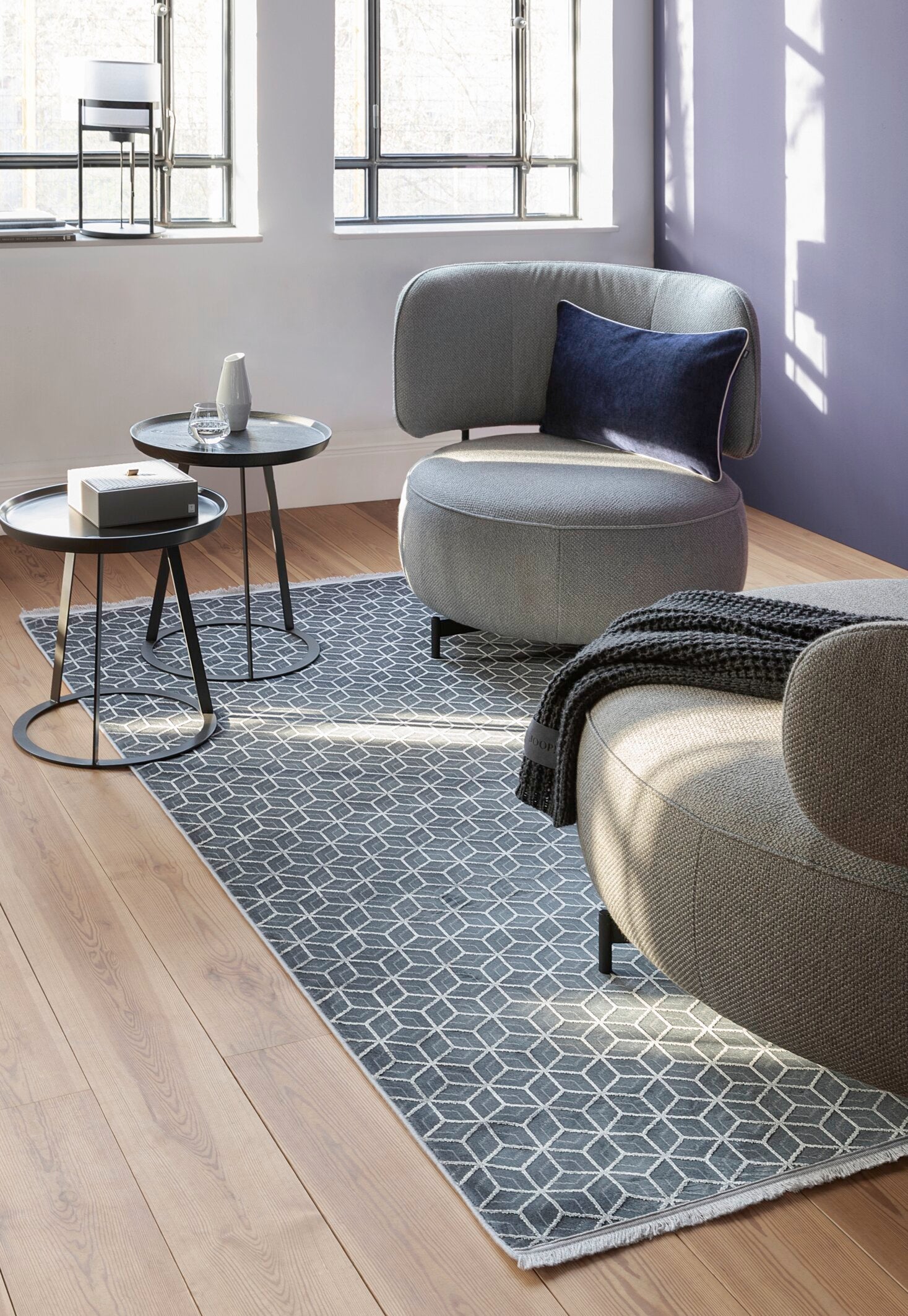 JOOP! METRIC Teppich 170x240cm, Graphit