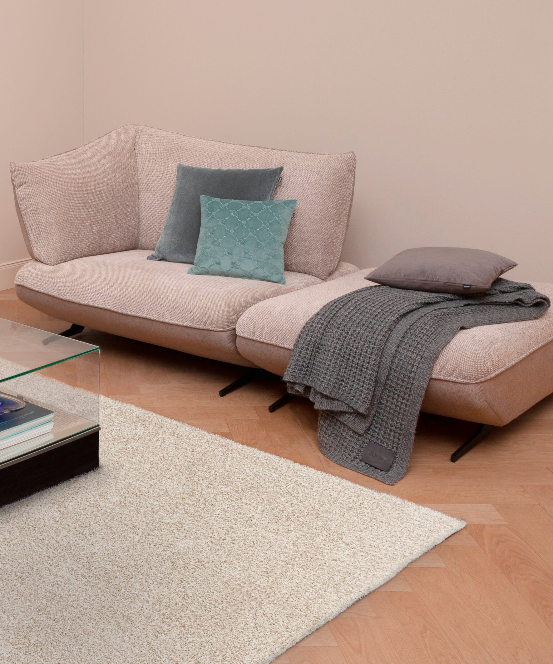 JOOP! NEW CURLY Teppich 140x200 cm, Natur