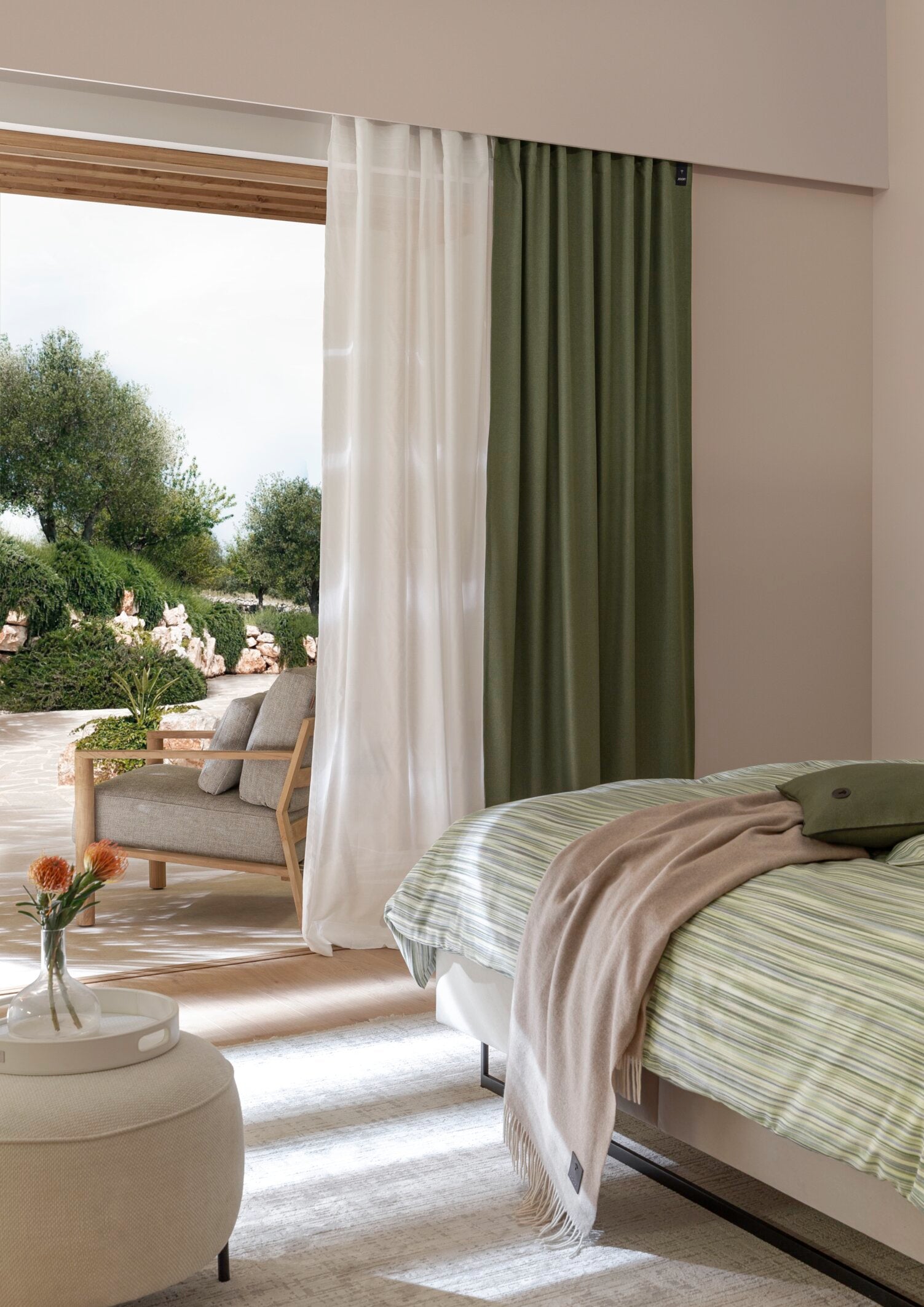 JOOP! ESSENTIAL Fertigvorhang 130x250 cm, Oliv