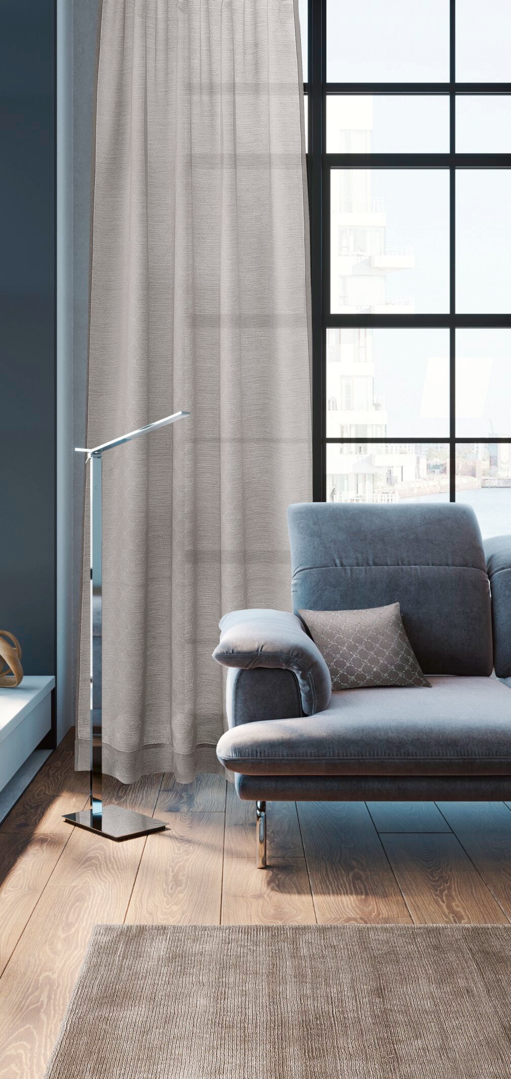 JOOP! GLARE Fertiggardine 130x300 cm, Grau