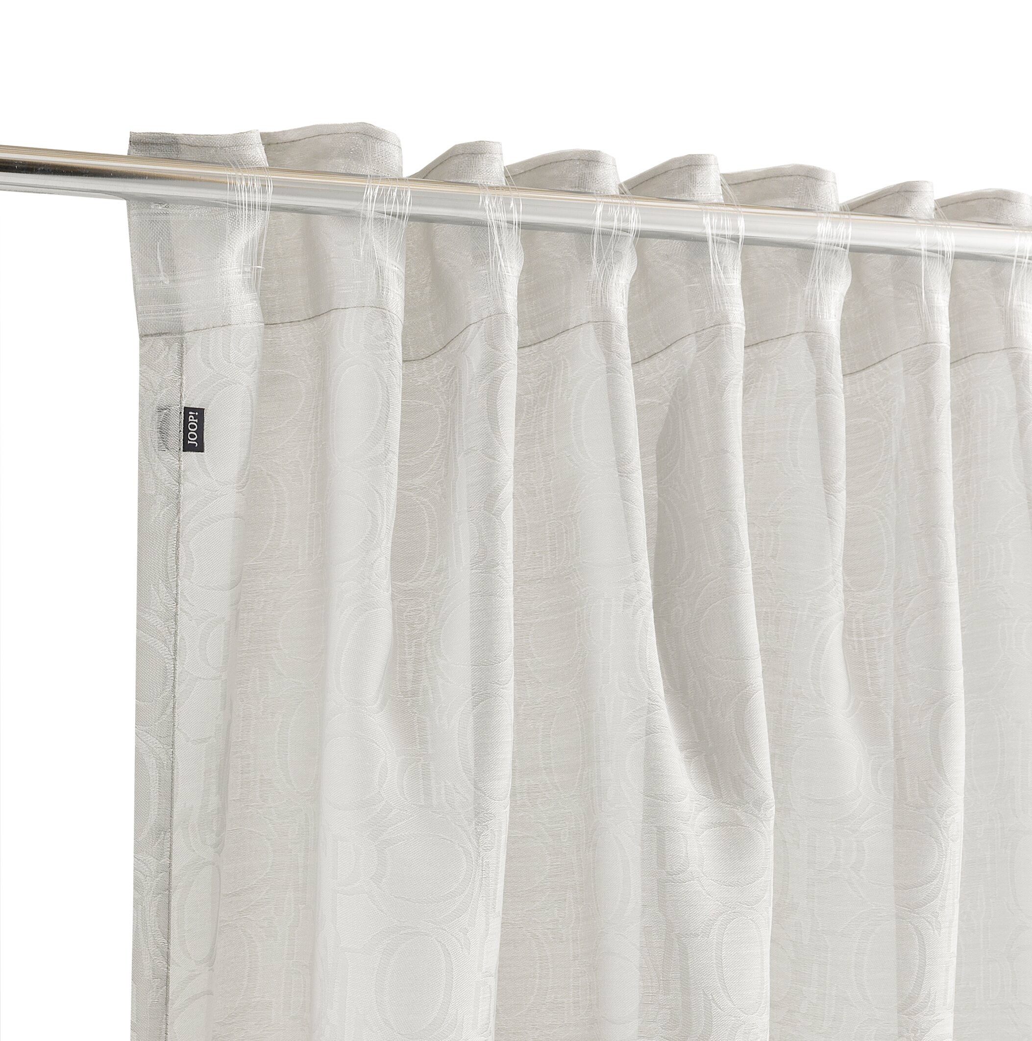 JOOP! ORNAMENT ALLOVER Fertiggardine 130x250 cm, Grau