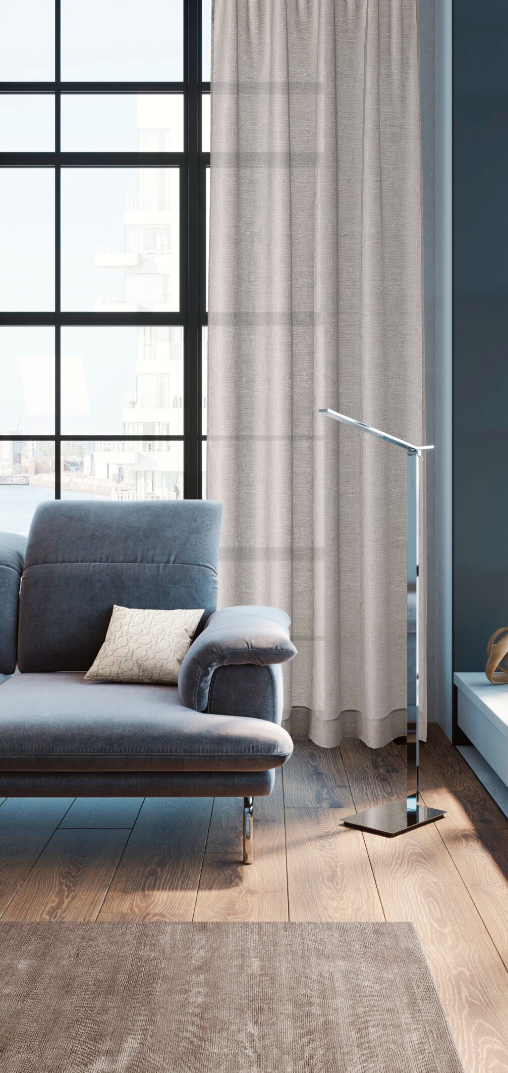 JOOP! ORNAMENT ALLOVER Fertiggardine 130x250 cm, Umbra