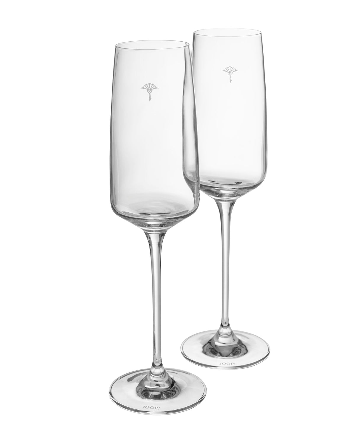 JOOP! SINGLE CORNFLOWER Champagnerglas Set 2, Weiß matt