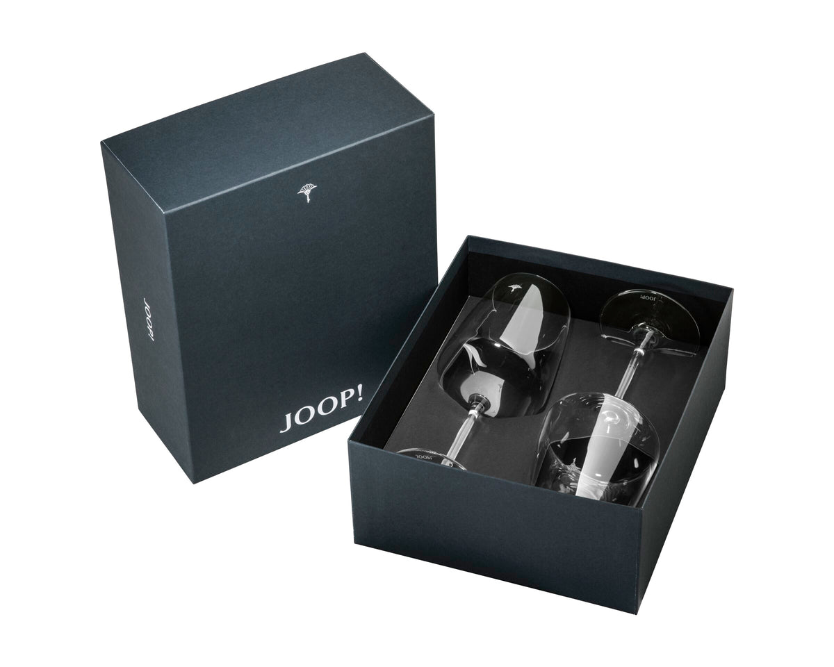 JOOP! SINGLE CORNFLOWER Rotweinglas Set 2, Weiß matt