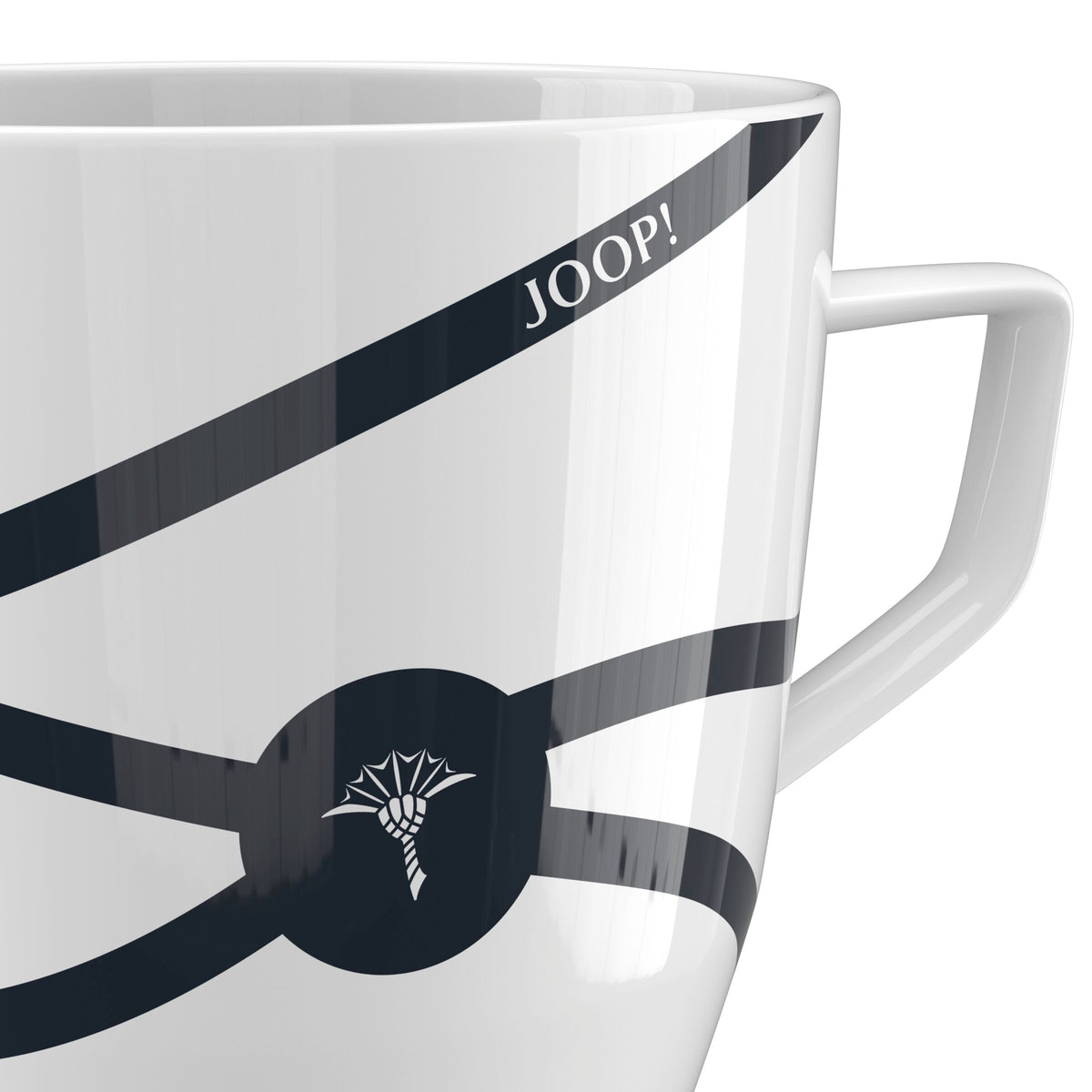 JOOP! DINING GLAMOUR LOGO RIBBON COLLECTORS MUG, Blau