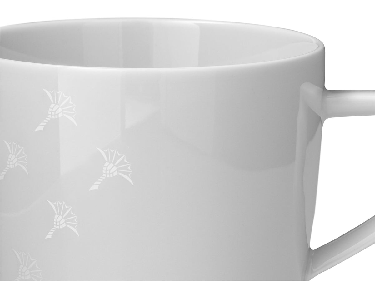 JOOP! FADED CORNFLOWER Becher m. Hkl. Set 2, Weiß auf Weiß