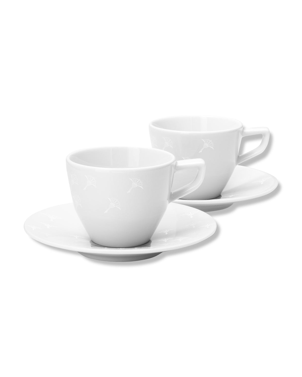 JOOP! FADED CORNFLOWER Espressotasse Set 2, Weiß auf Weiß