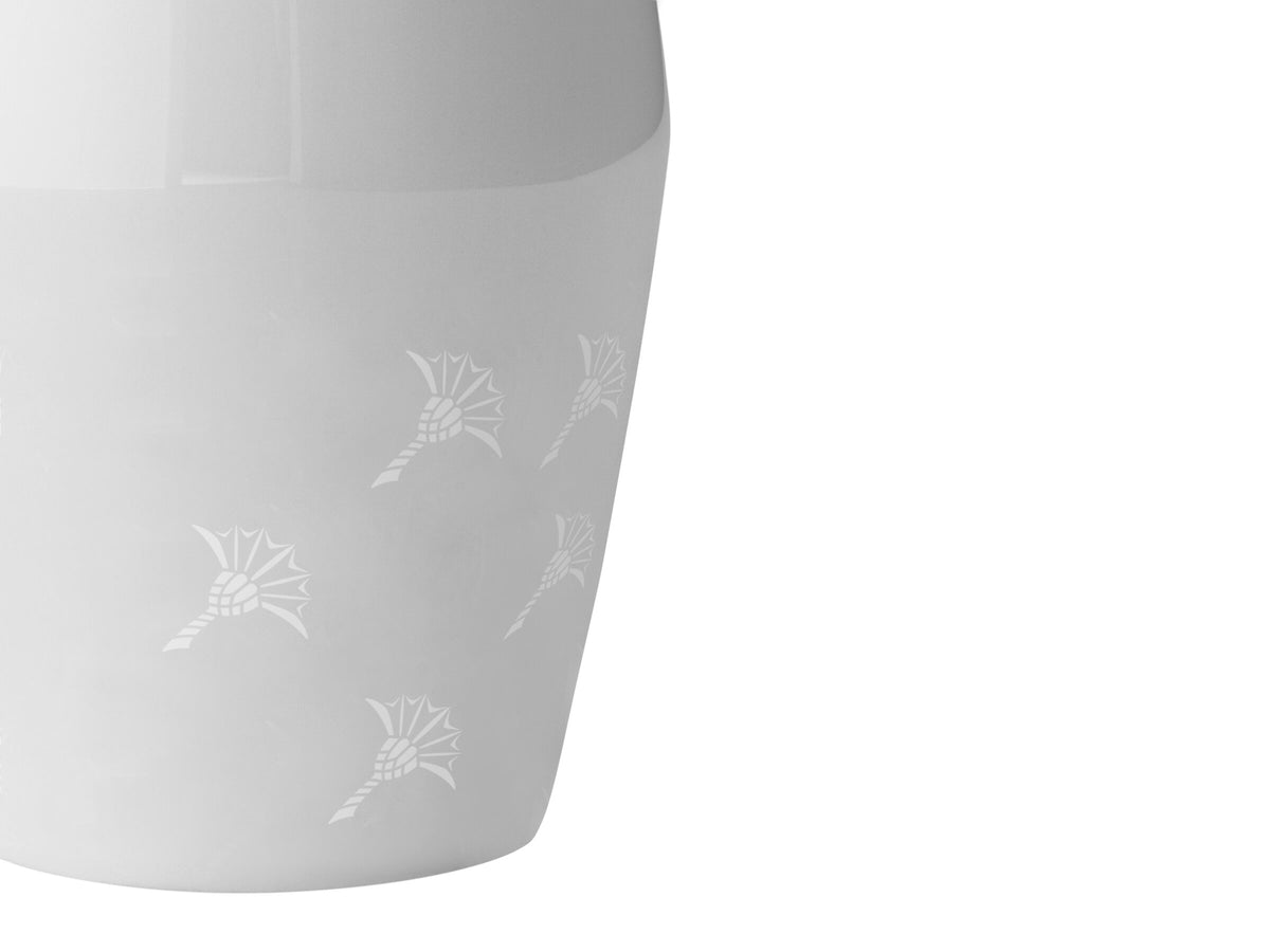 JOOP! FADED CORNFLOWER Karaffe / Vase 13 cm, Weiß auf Weiß