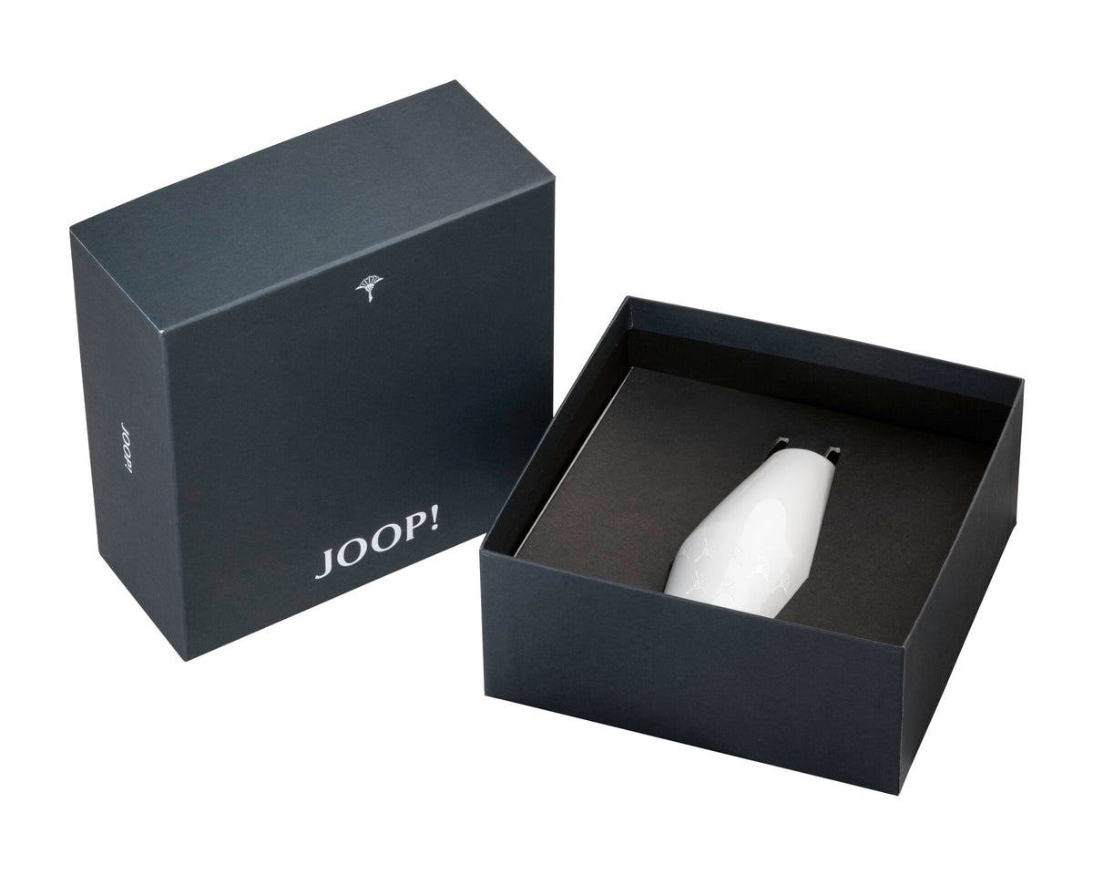 JOOP! FADED CORNFLOWER Karaffe / Vase 13 cm, Weiß auf Weiß