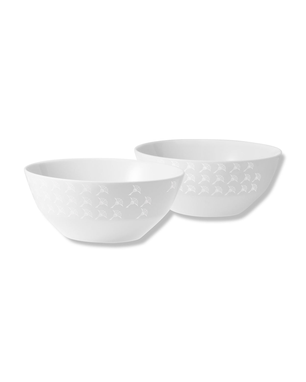 JOOP! FADED CORNFLOWER Schale 13 cm Set 2 , Weiß auf Weiß