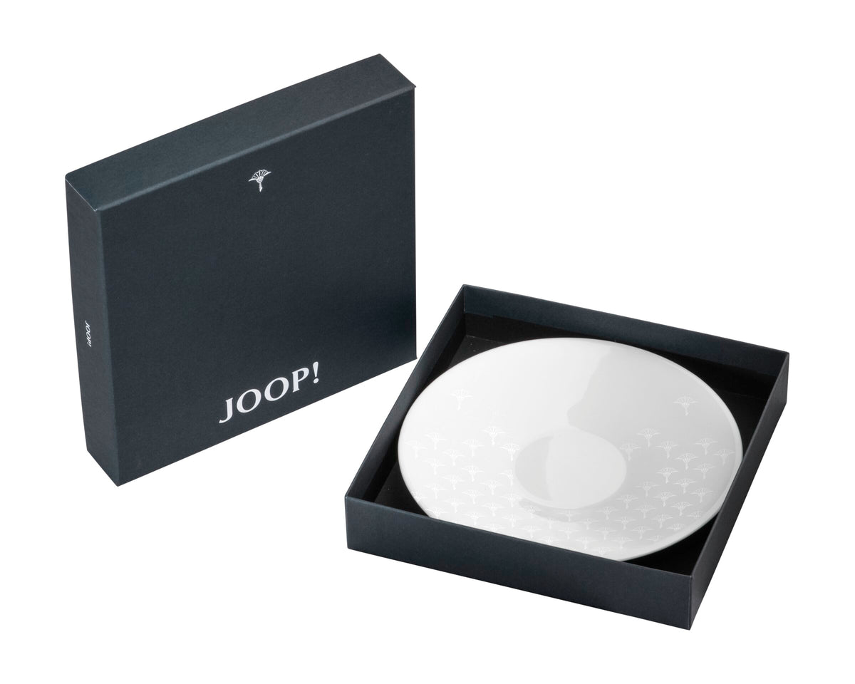 JOOP! FADED CORNFLOWER Untertasse Set 2, Weiß auf Weiß
