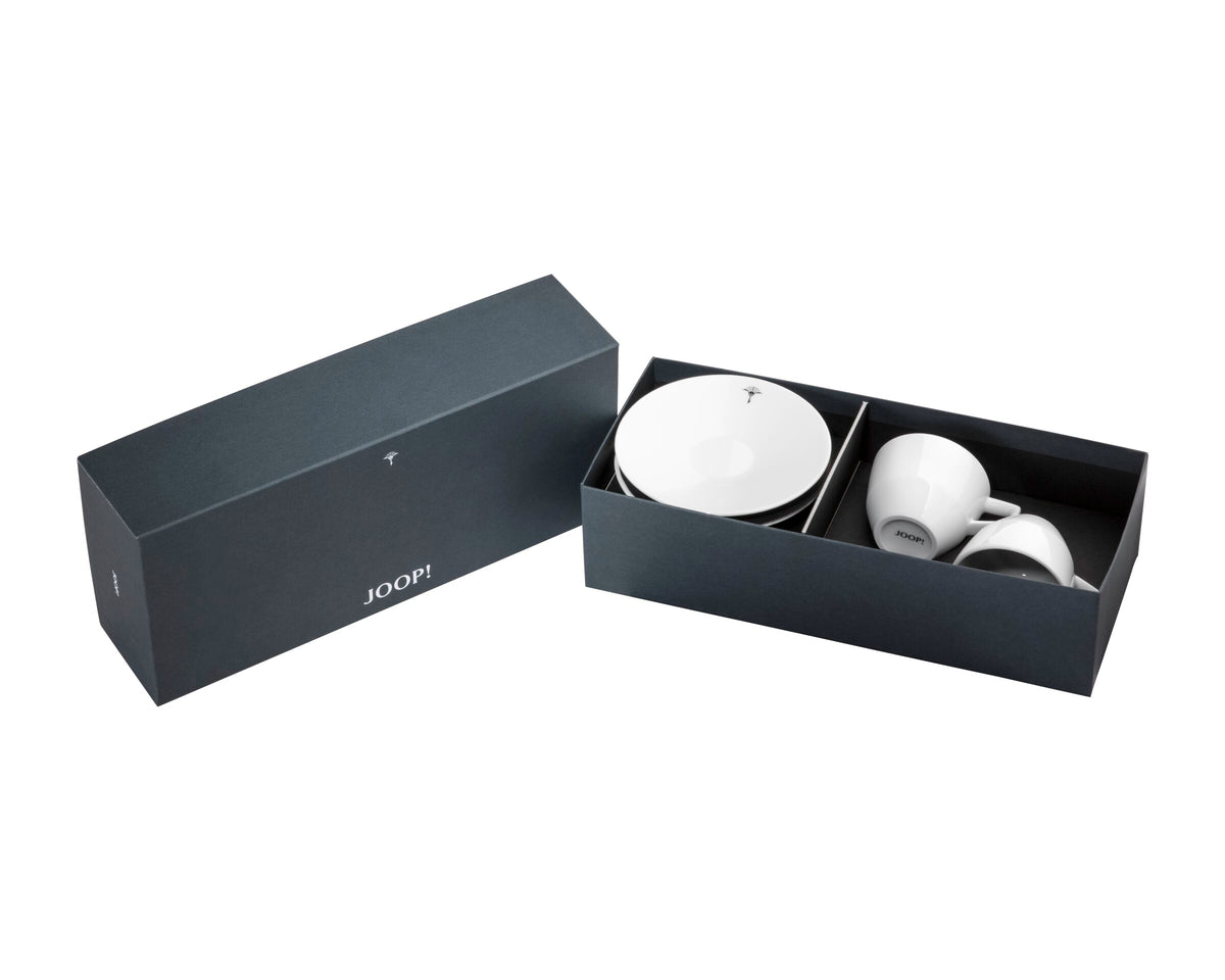 JOOP! SINGLE CORNFLOWER Espressotasse Set 2, Dunkelgrau