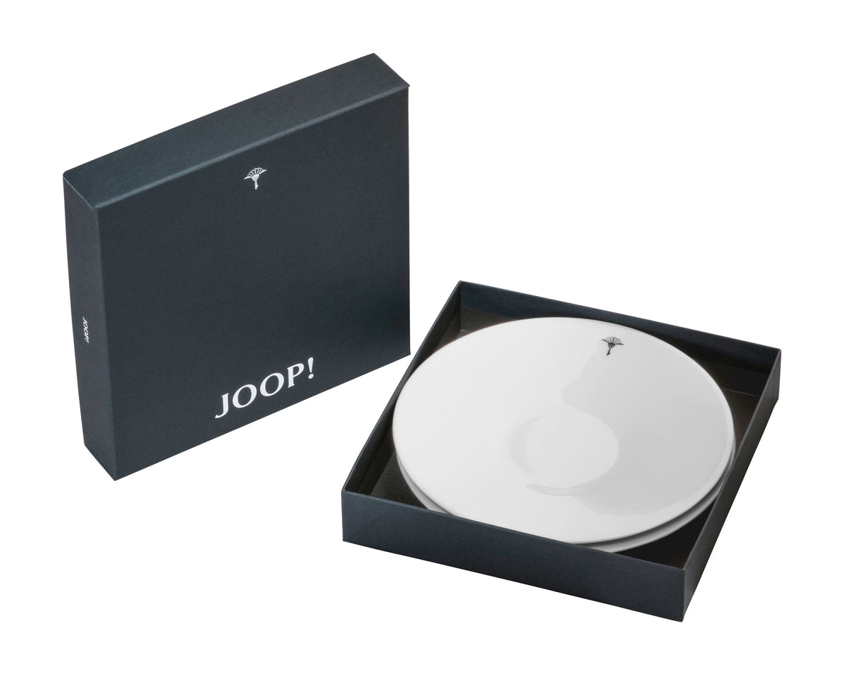 JOOP! SINGLE CORNFLOWER Untertasse Set 2, Dunkelgrau
