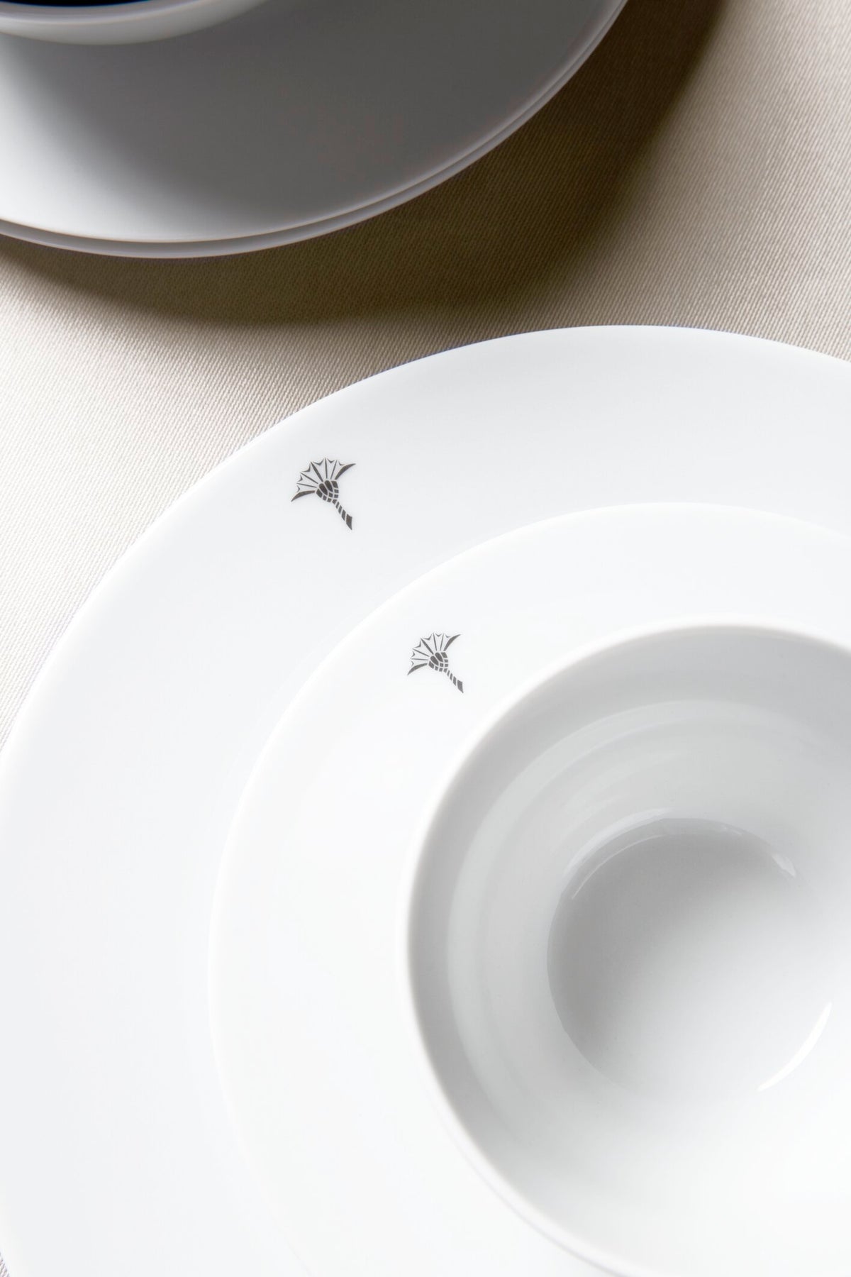 JOOP! SINGLE CORNFLOWER Untertasse Set 2, Dunkelgrau