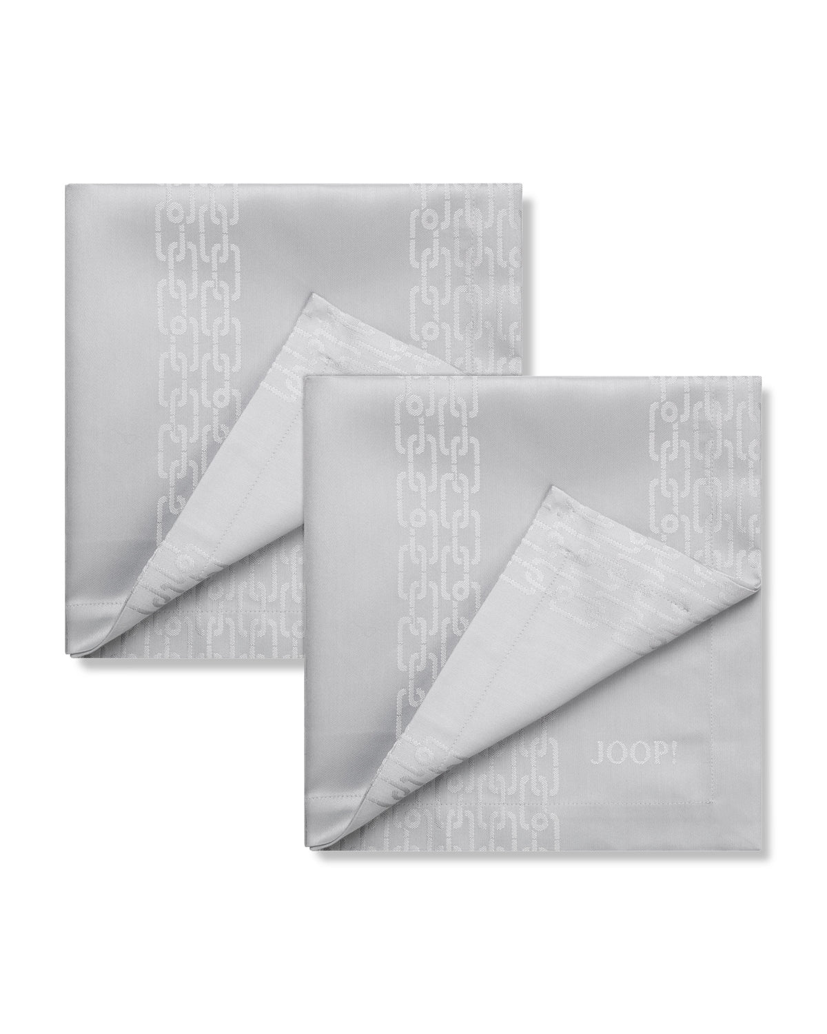 JOOP! CHAINS Serviette Set 2 50x50 cm, Silber