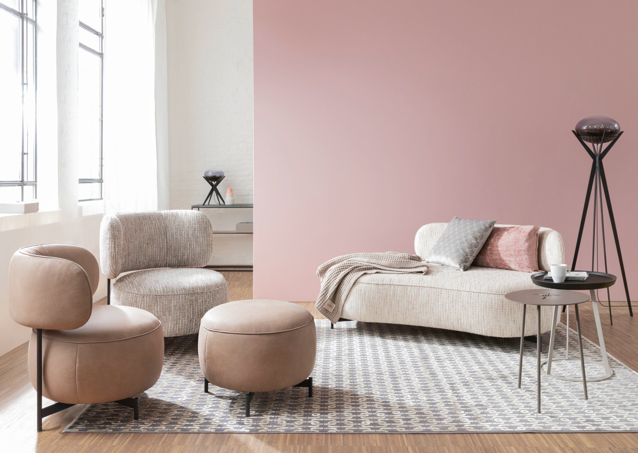 JOOP! FABRICS COLLECTION ALLURE Polsterkissen mit Vließfüllung 40x60 cm, Rose