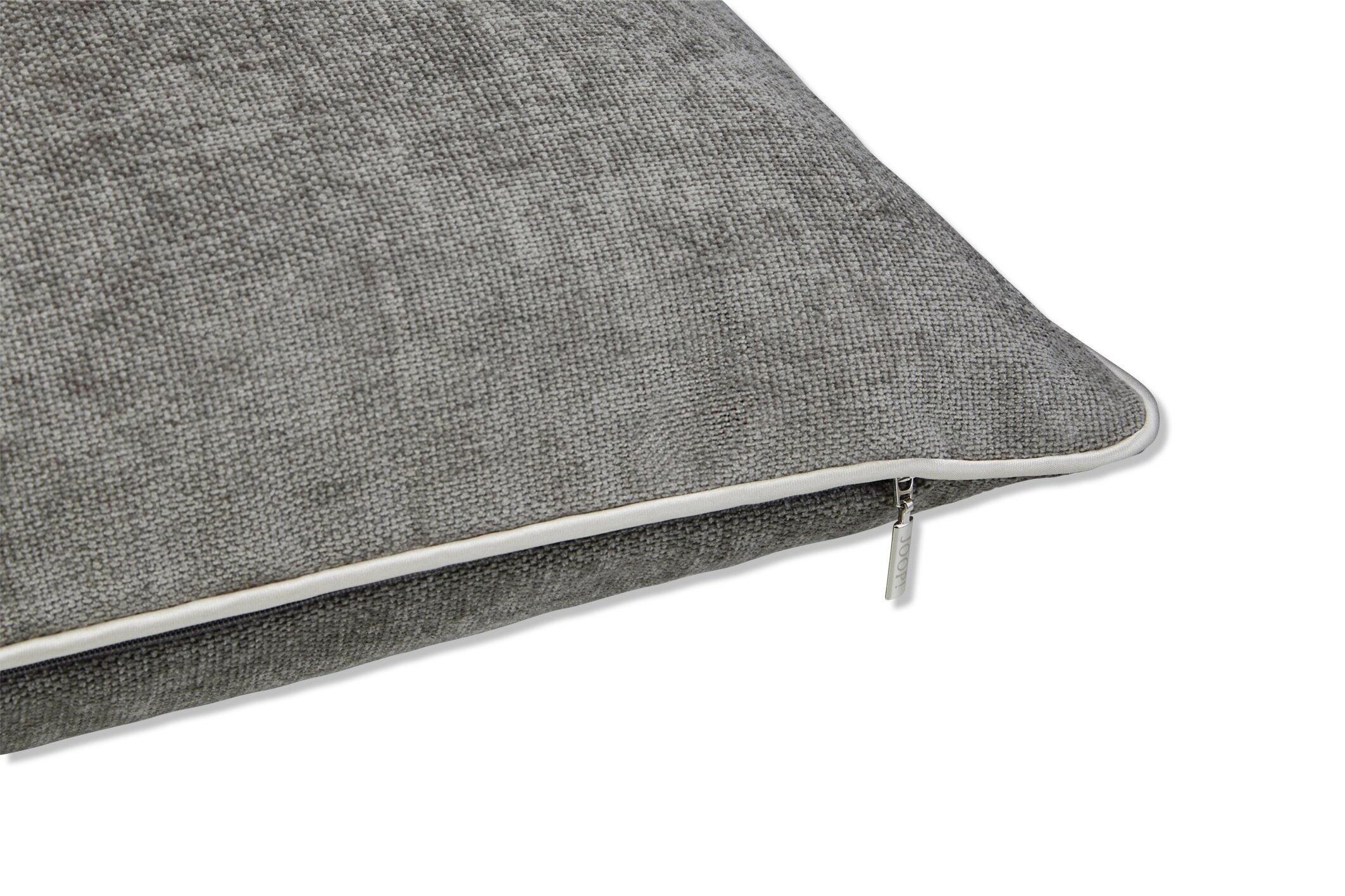 JOOP! FABRICS COLLECTION CHENILLO Polsterkissen mit Vließfüllung 60x60 cm, Grau