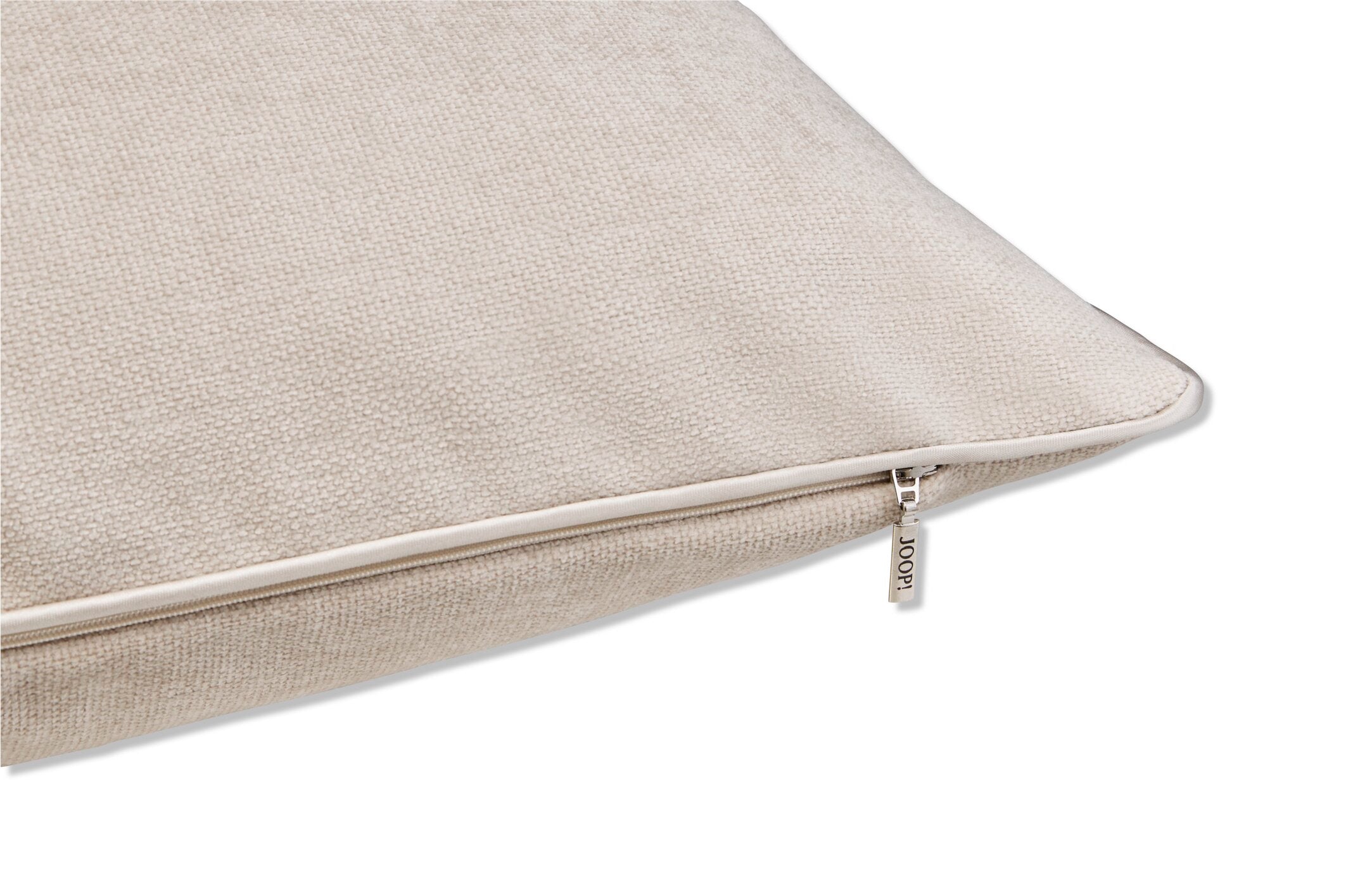 JOOP! FABRICS COLLECTION CHENILLO Polsterkissen mit Vließfüllung 60x60 cm, Natur