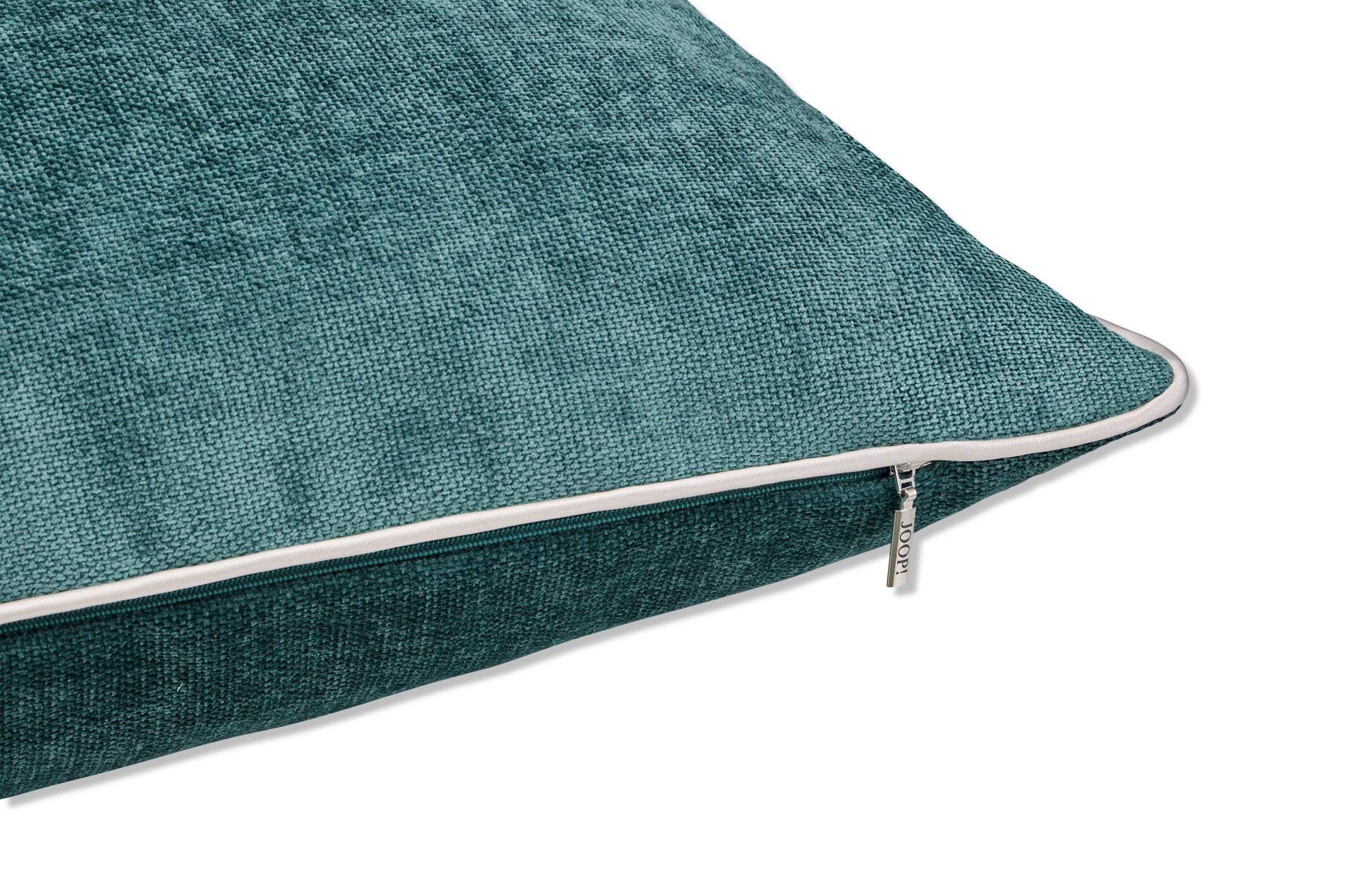 JOOP! FABRICS COLLECTION CHENILLO Polsterkissen mit Vließfüllung 60x60 cm, Petrol