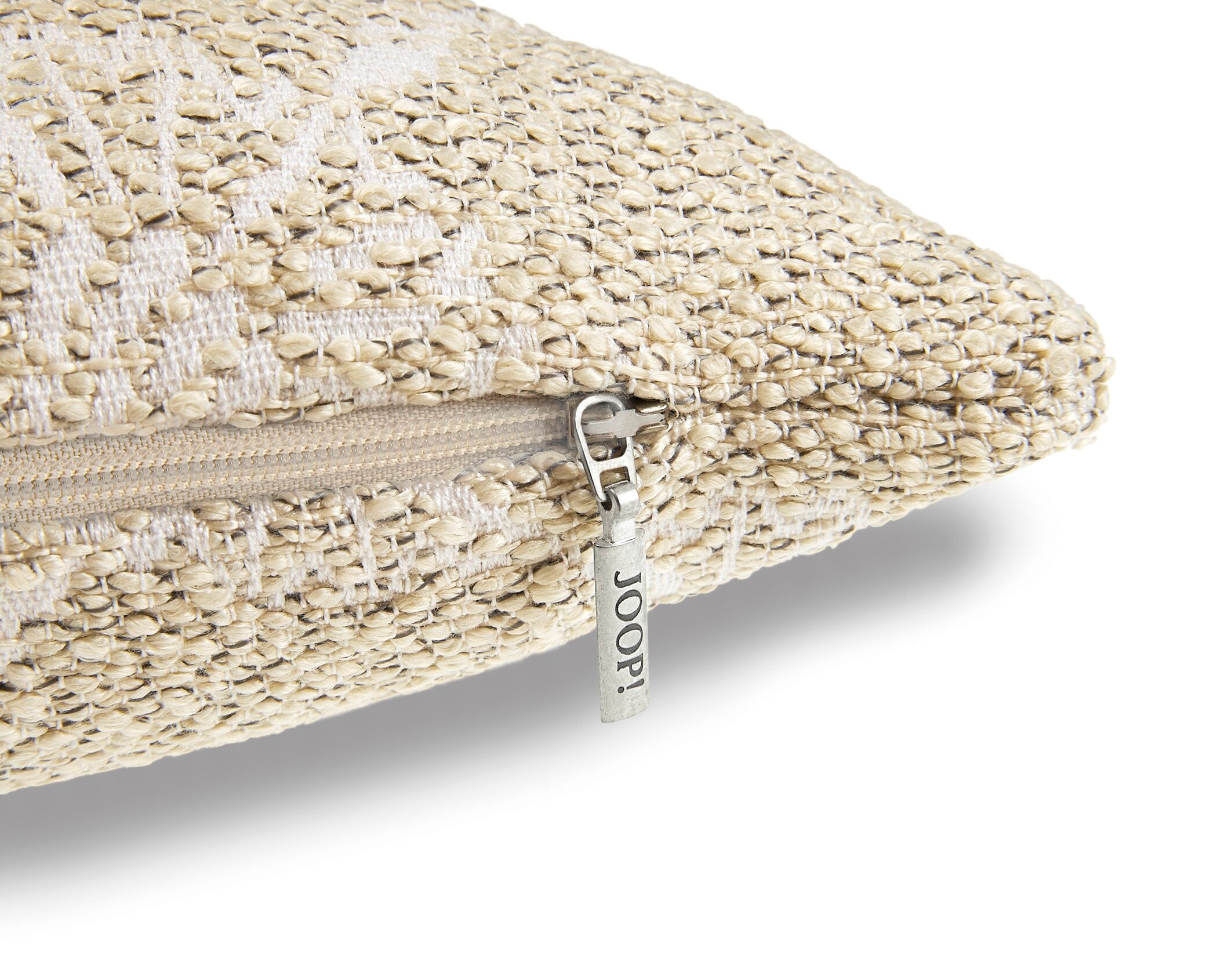 JOOP! FABRICS OUTDOOR CORNFLOWER Polsterkissen mit Vließfüllung 30x50 cm, Natur