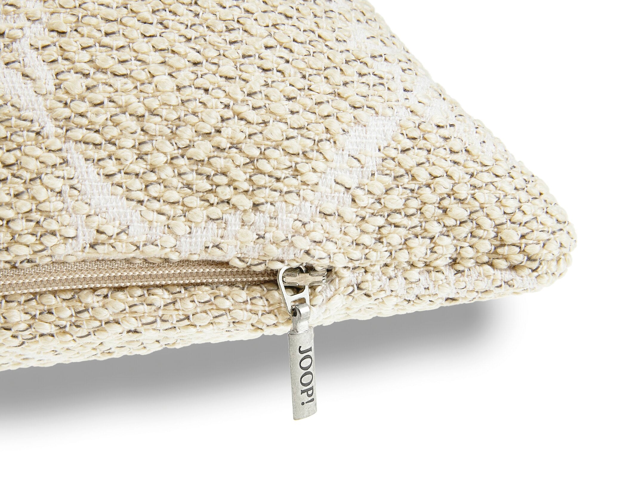 JOOP! FABRICS OUTDOOR CORNFLOWER Polsterkissen mit Vließfüllung 50x50 cm, Natur