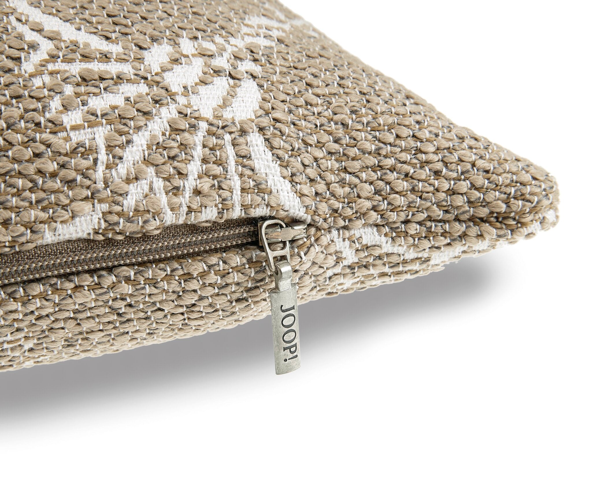 JOOP! FABRICS OUTDOOR CORNFLOWER Polsterkissen mit Vließfüllung 30x50 cm, Sand