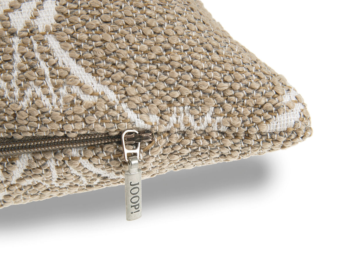 JOOP! FABRICS OUTDOOR CORNFLOWER Polsterkissen mit Vliesfüllung 50x50 cm, Sand