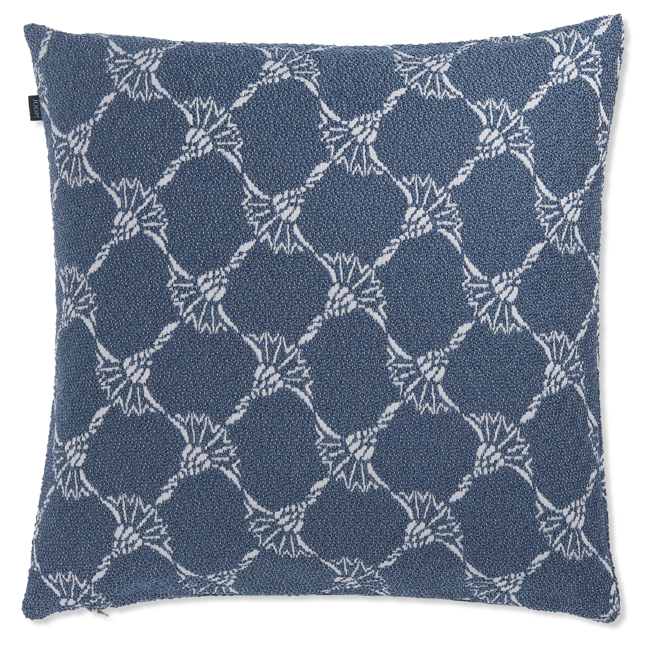 JOOP! FABRICS OUTDOOR CORNFLOWER Polsterkissen mit Vließfüllung 50x50 cm, Navy