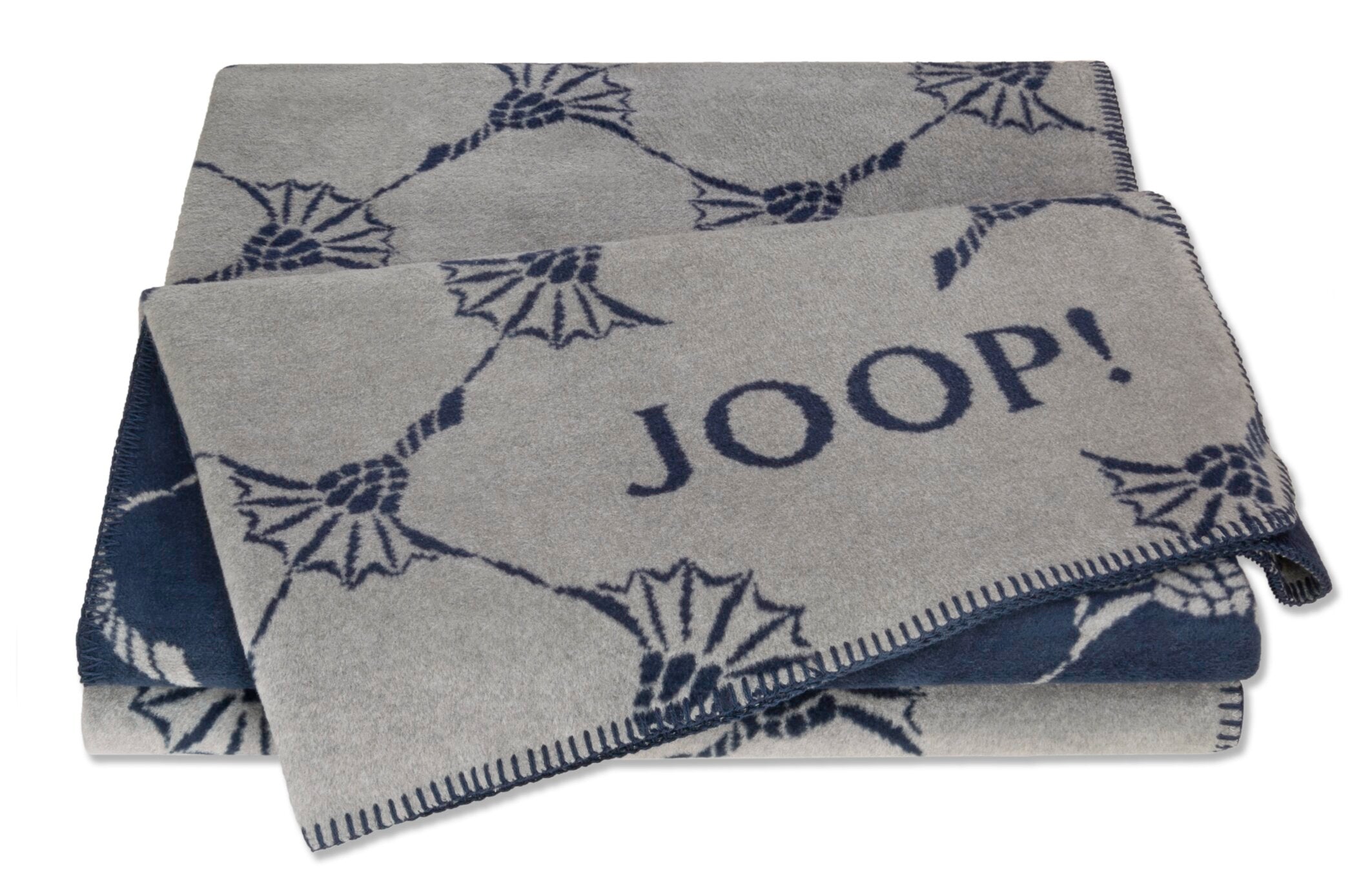 JOOP! FABRICS COLLECTION Wohndecke CORNFLOWER, 150x200 cm, Graphit-Marine