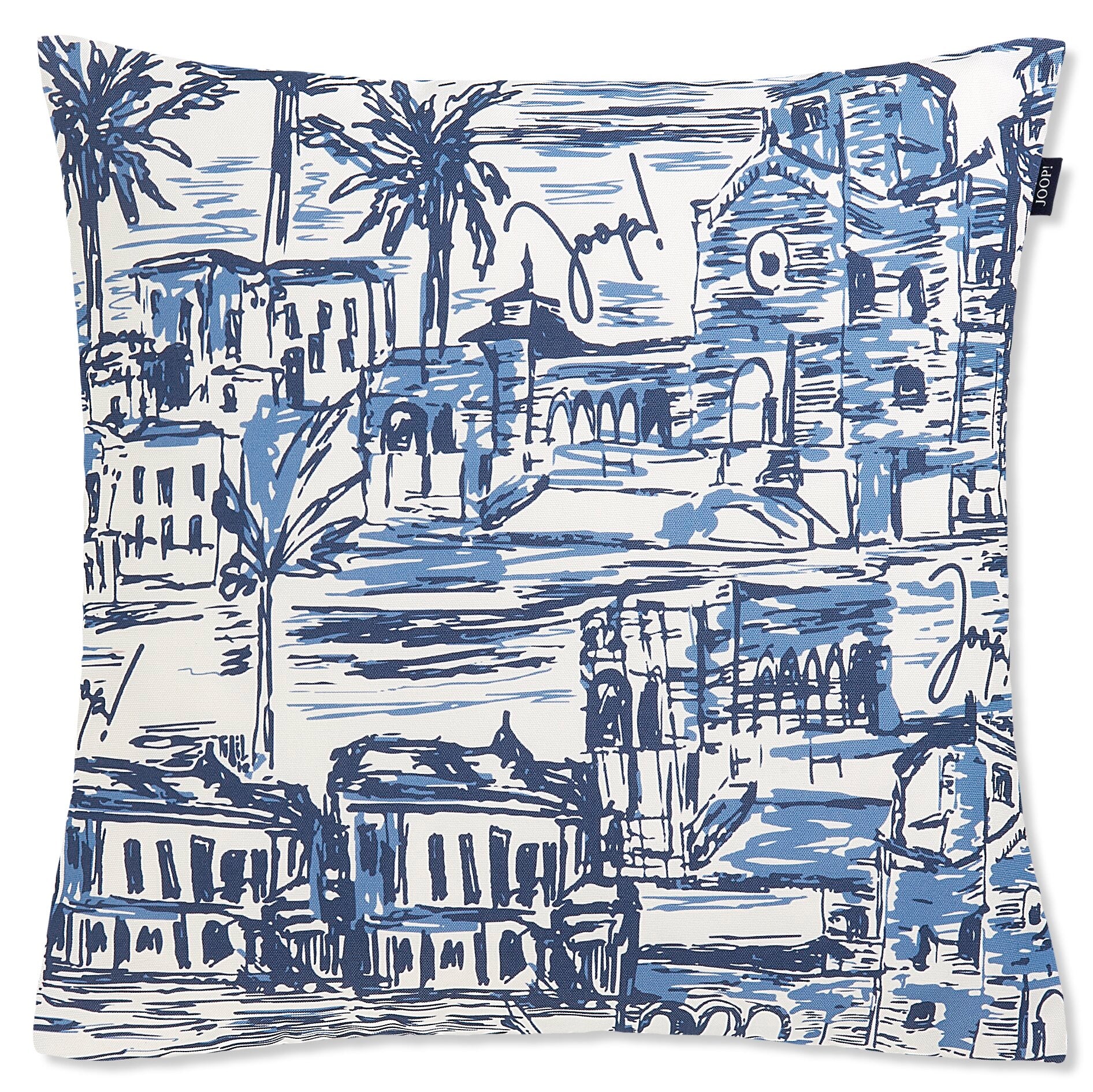 JOOP! FABRICS OUTDOOR DESTINATION Polsterkissen mit Vließfüllung 40x40 cm, Navy