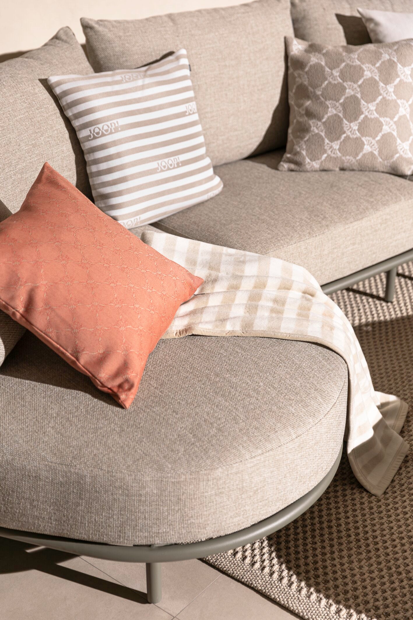 JOOP! FABRICS OUTDOOR ESSENCE Wohndecke 130x160 cm, Sand