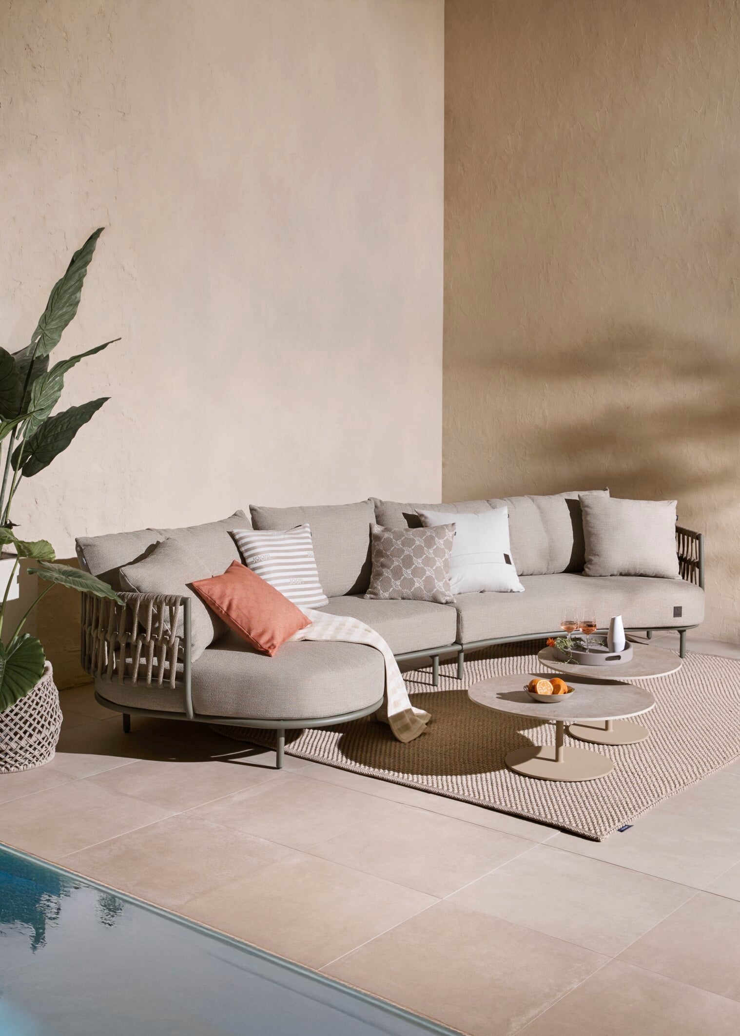 JOOP! FABRICS OUTDOOR ESSENCE Wohndecke 130x160 cm, Sand