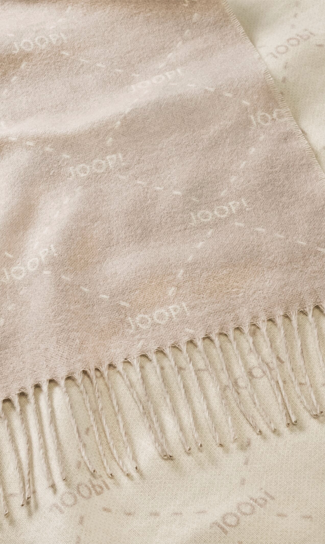 JOOP! FABRICS COLLECTION Plaid FINE-SIGNATURE, 130x170 cm, Stein-Ecru