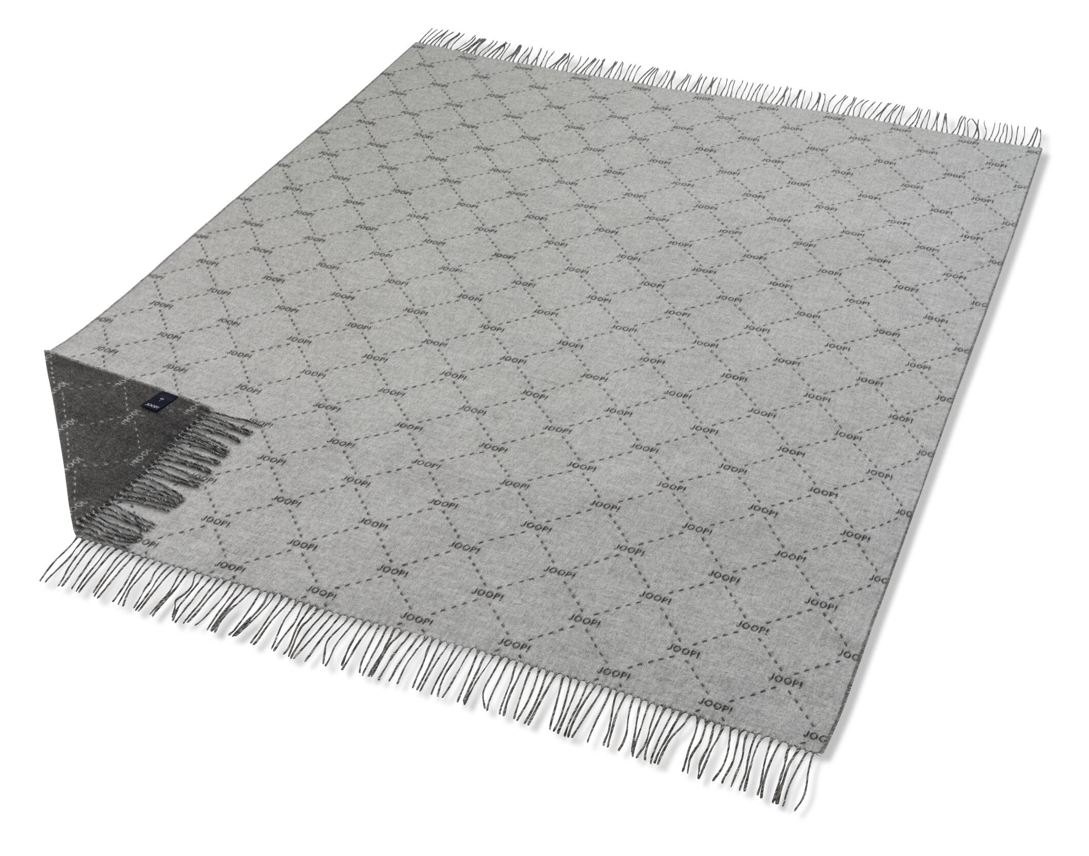 JOOP! FABRICS COLLECTION Plaid FINE-SIGNATURE, 130x170 cm, Tundra-silber