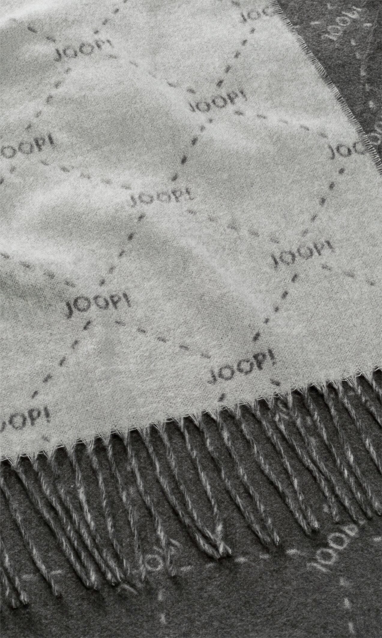 JOOP! FABRICS COLLECTION Plaid FINE-SIGNATURE, 130x170 cm, Tundra-silber