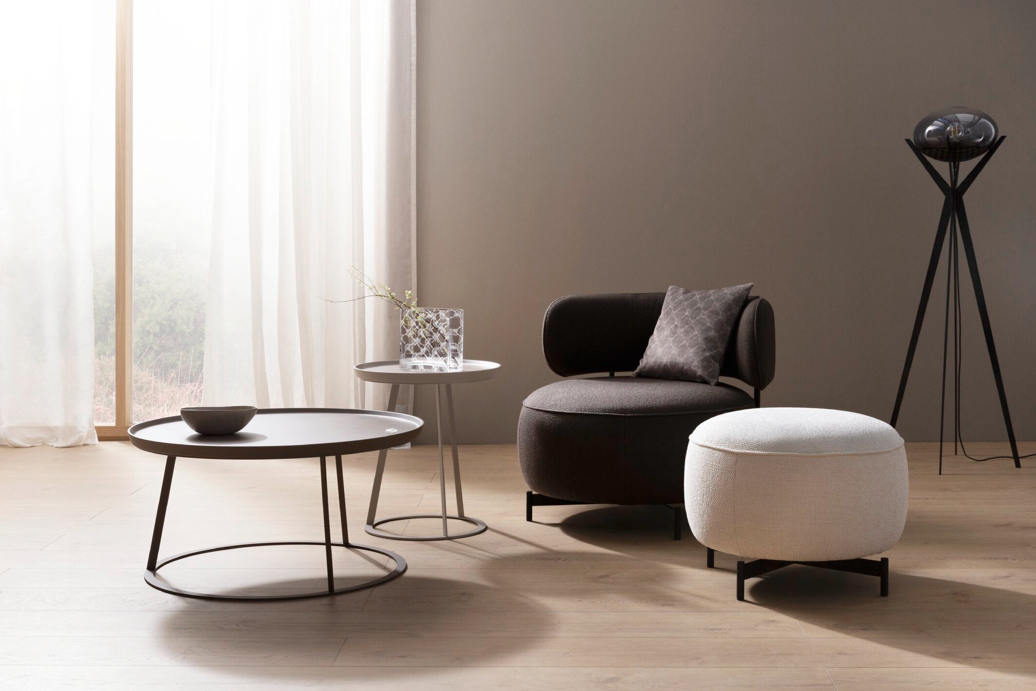 JOOP! FABRICS COLLECTION GRACE Polsterkissen mit Vließfüllung 50x50 cm, Anthrazit