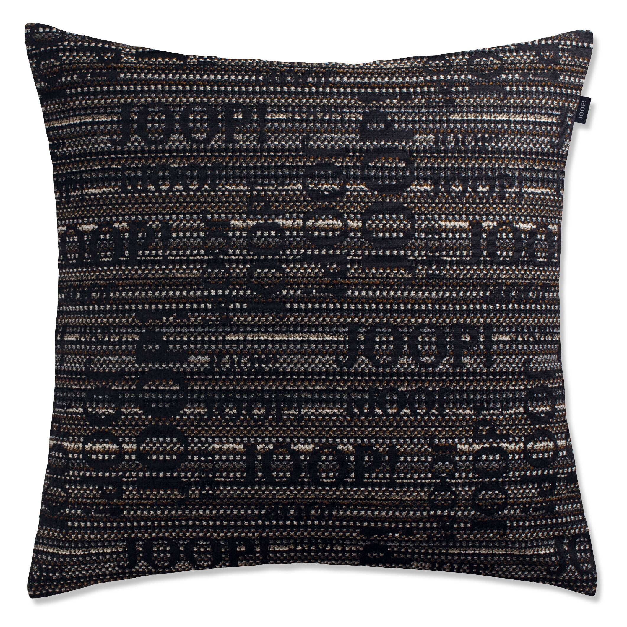 JOOP! FABRICS COLLECTION LOGO STATEMENT Polsterkissen mit Vließfüllung 50x50 cm, Kiesel